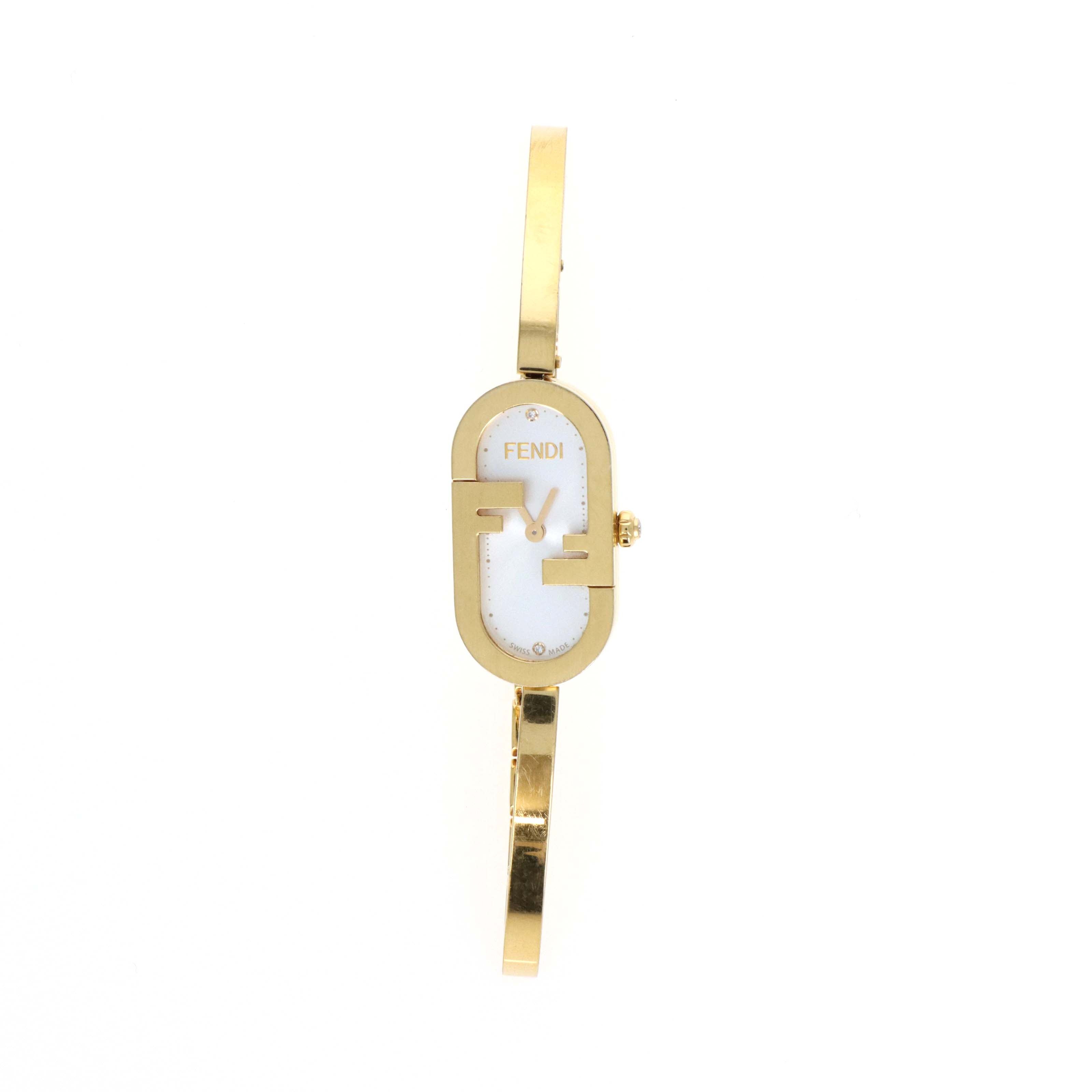 Fendi O'Lock Vertical Gold Tone Watch | QUEEN MAY