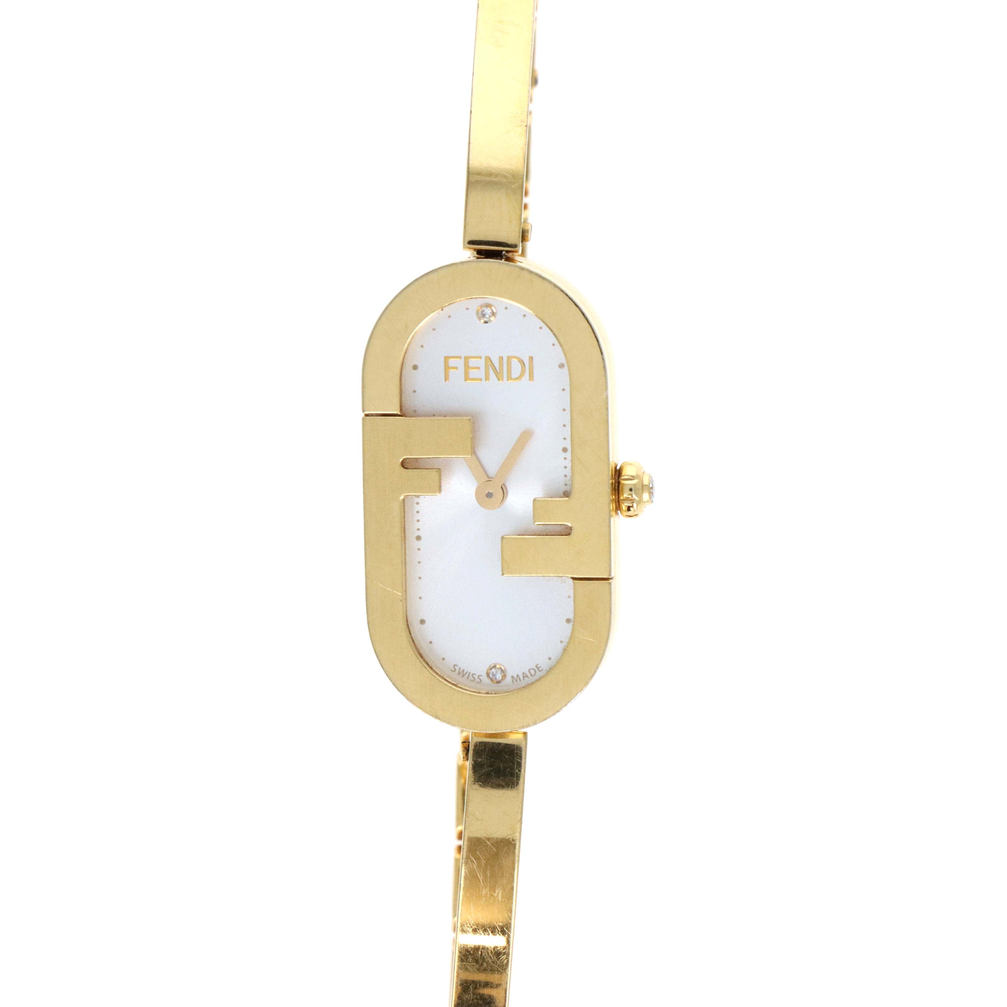 Fendi O'Lock Vertical Gold Tone Watch - Queen May