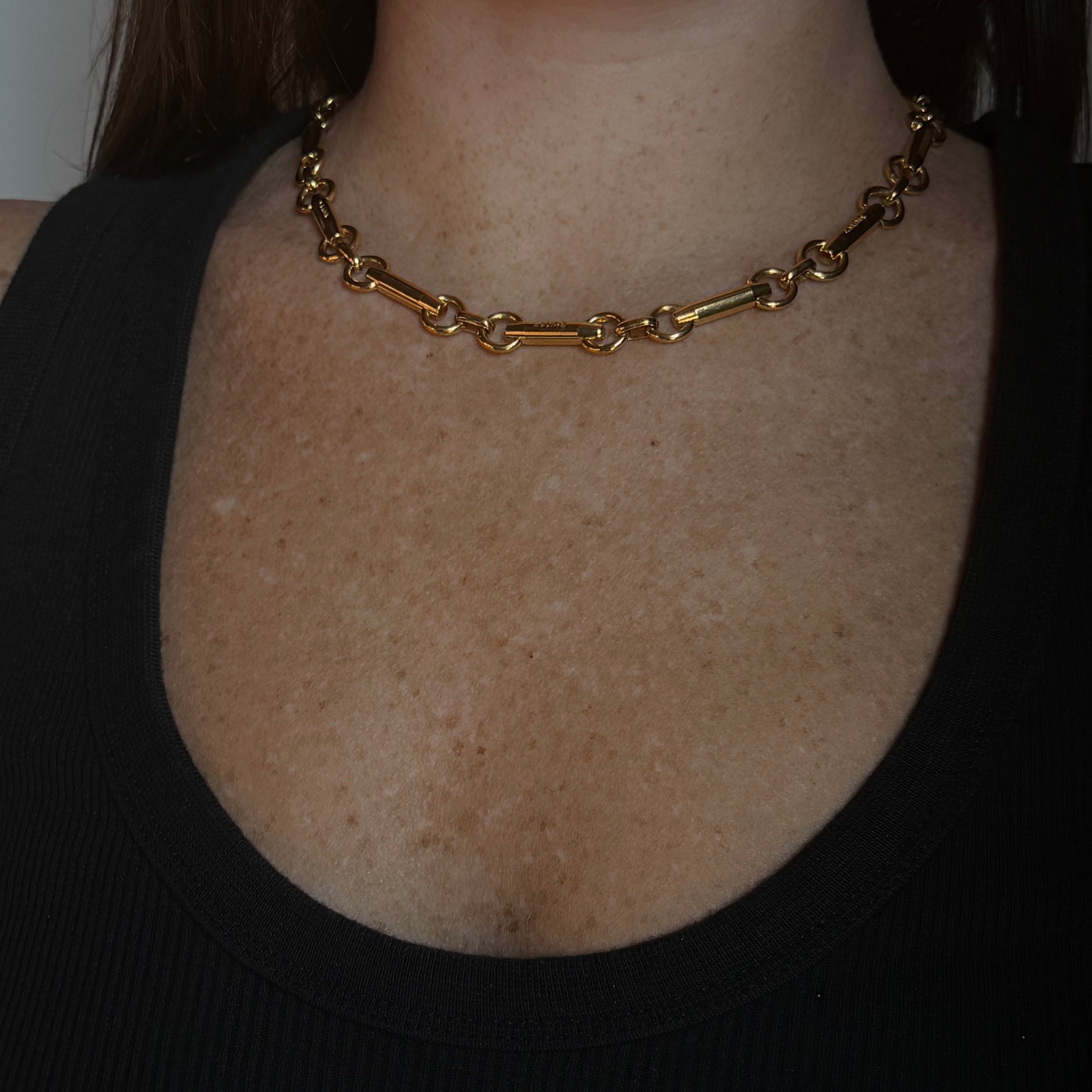 Vintage Celine Horsebit Gold Plated Necklace