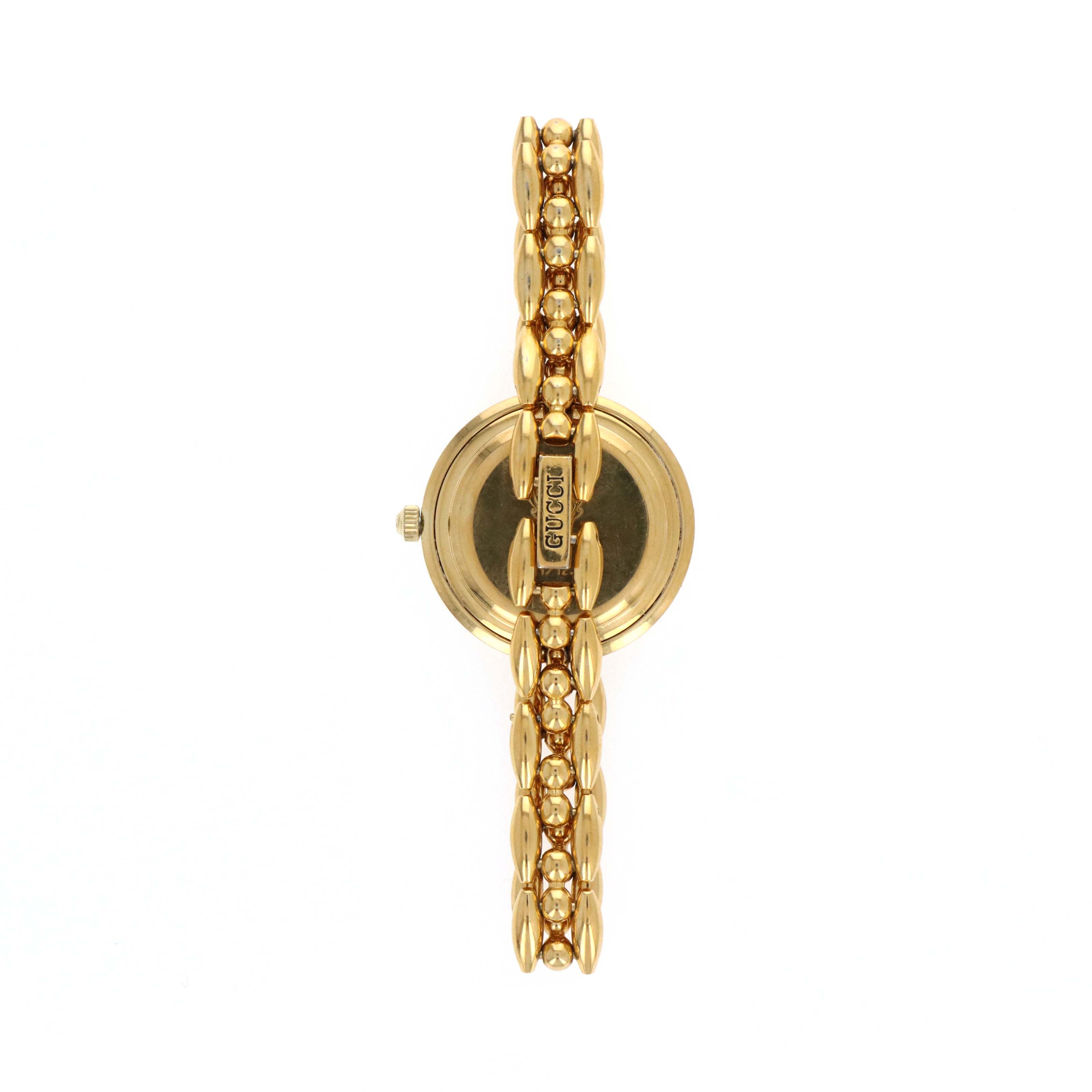 Vintage Gucci Interchangeable Bezel Link Bracelet Watch #11 - Queen May