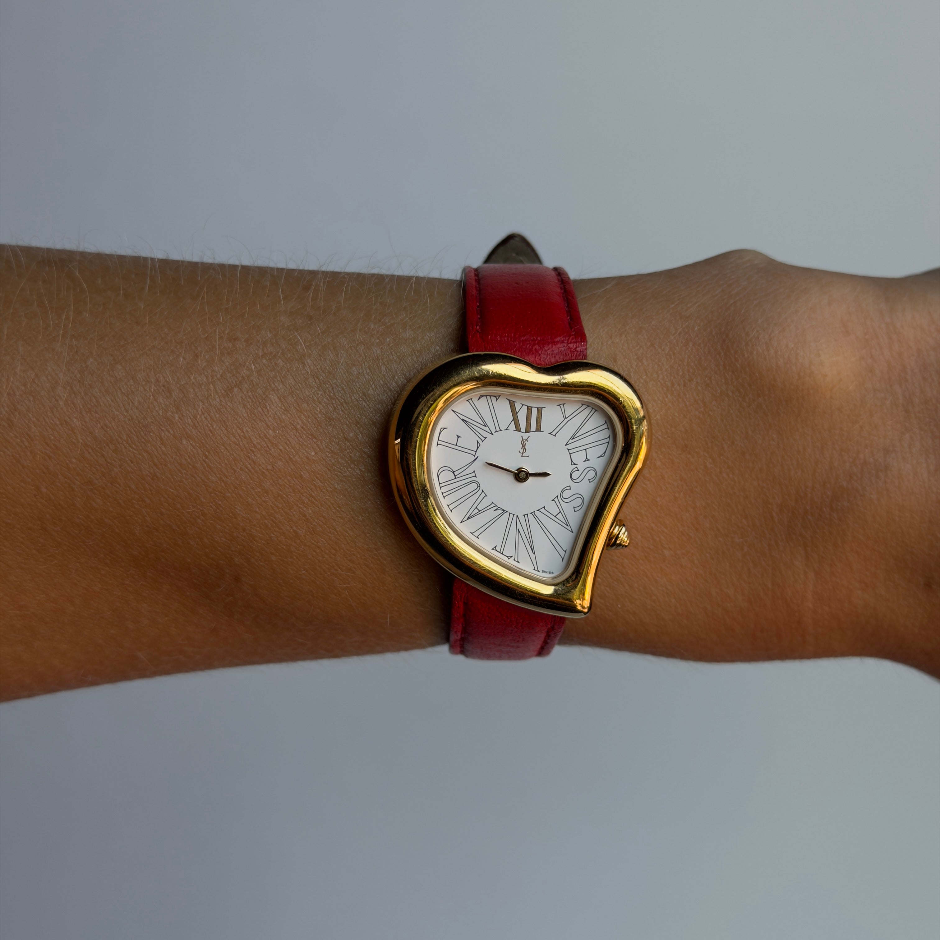 Vintage Yves Saint Laurent Heart Watch