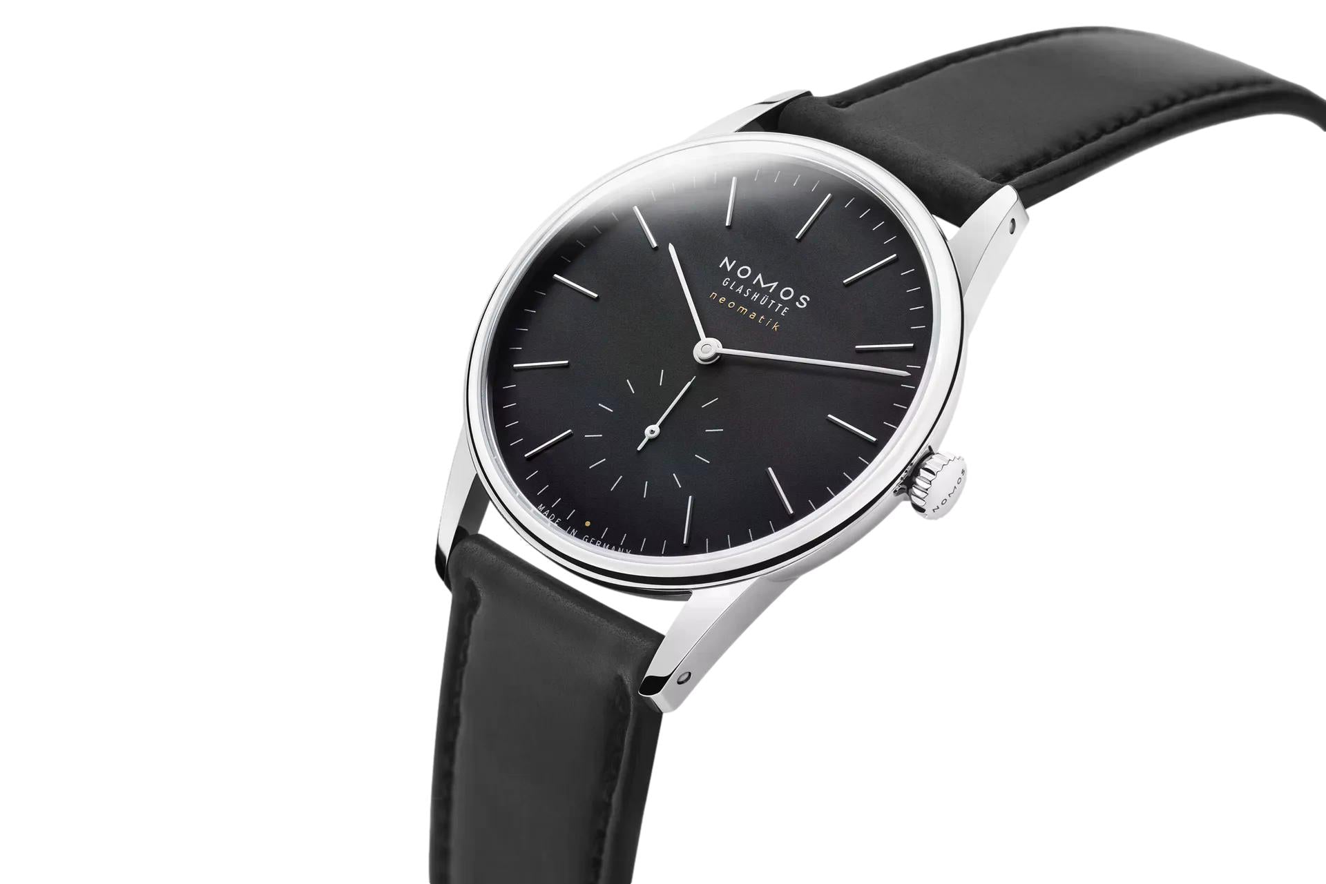 Nomos Glashütte Orion Neomatik 39 New Black Sapphire Crystal Back