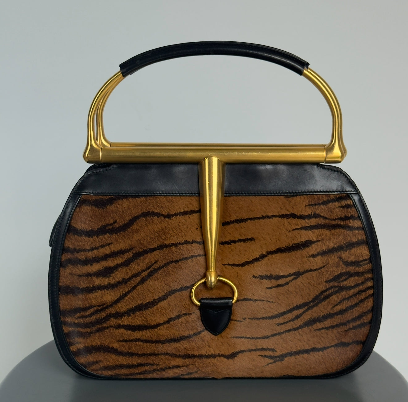 Ultra Rare Vintage Gucci Snafflebit Bag With Ponyhair Detail - Queen May