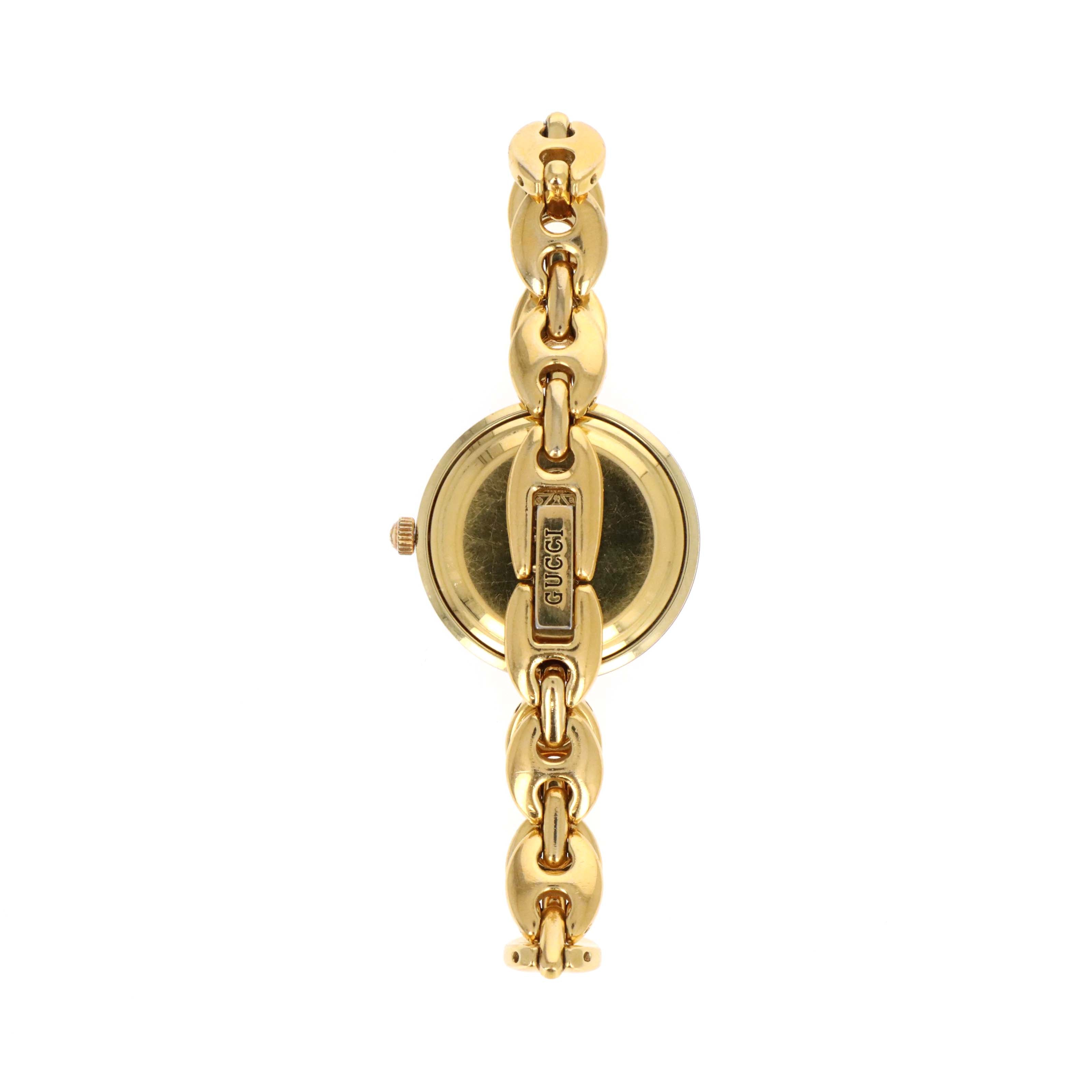Vintage Gucci Interchangeable Bezel Gucci Link Watch - Queen May