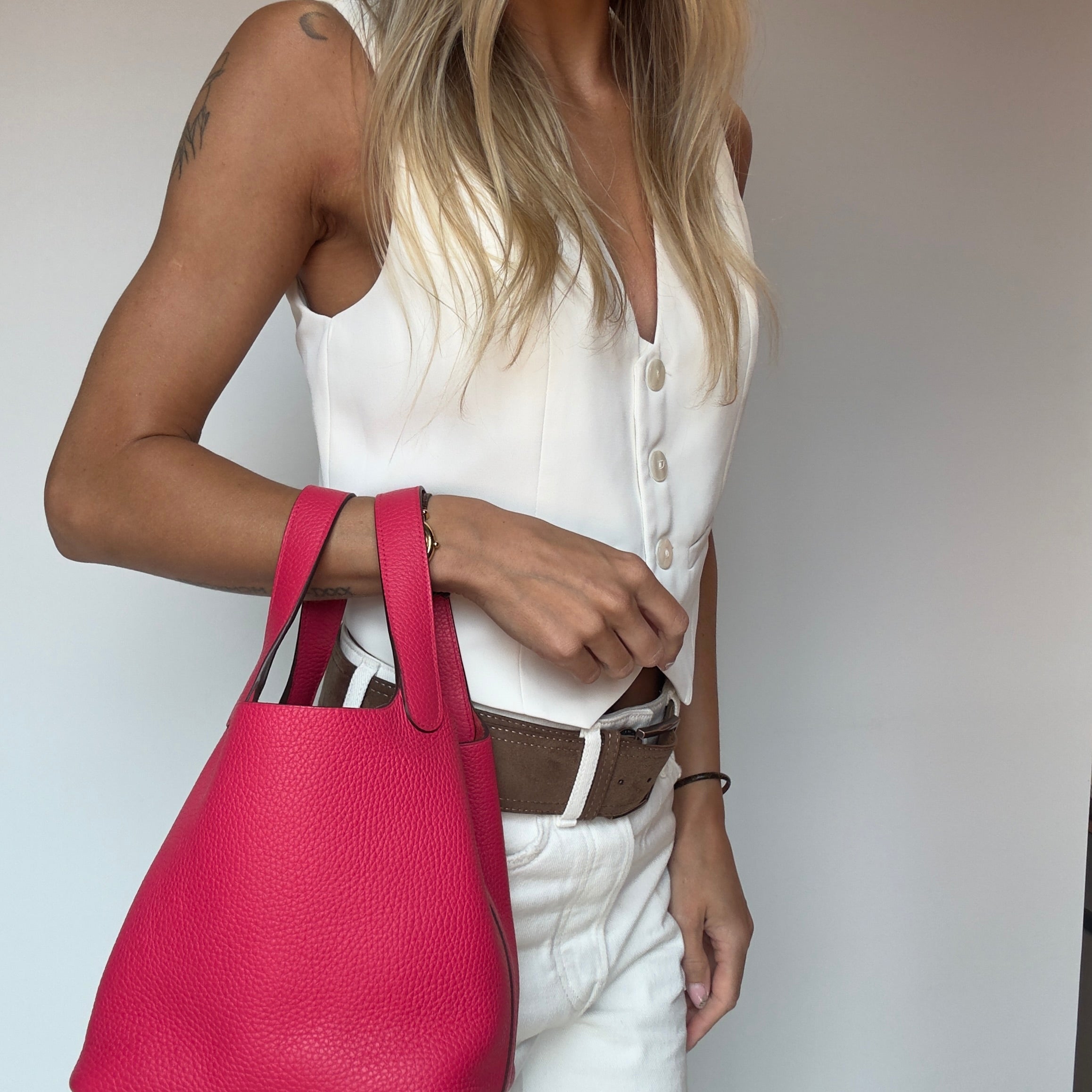 Hermes Picotin 18 Rose Extreme Clemence 2019