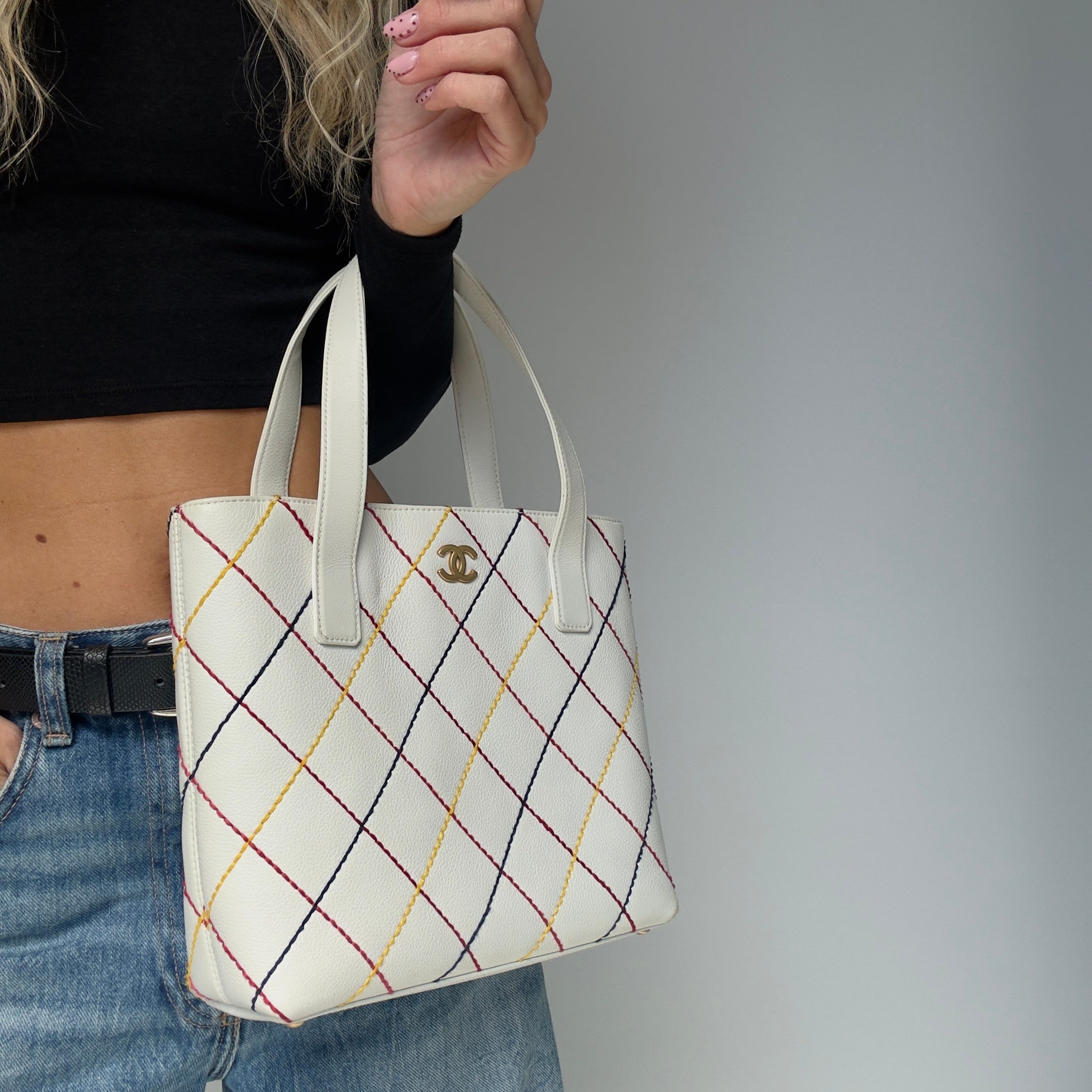 Chanel Small Surpique Tote Multicolor