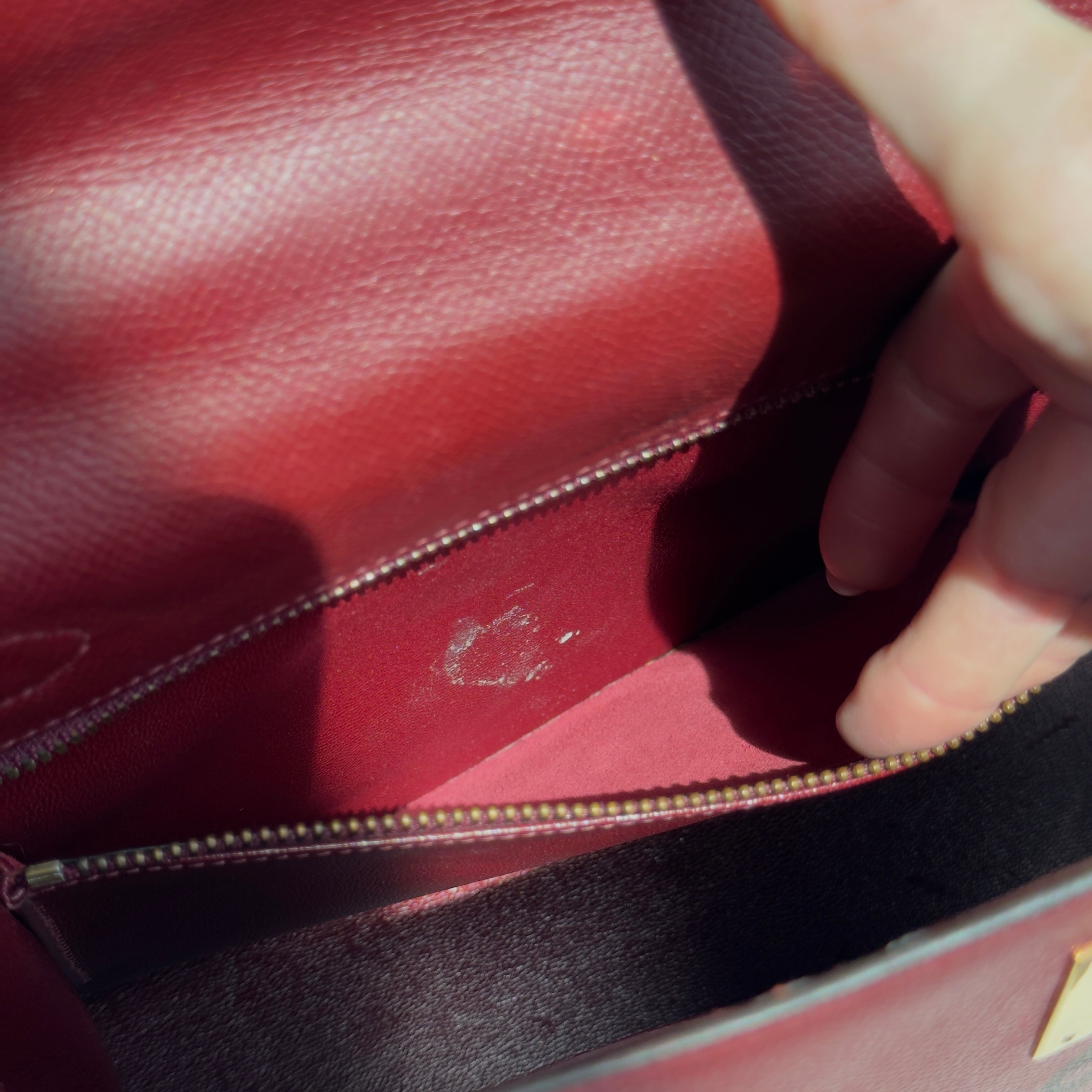 Vintage Hermes Kelly 32 Epsom Leather Rouge H 1991 - Queen May