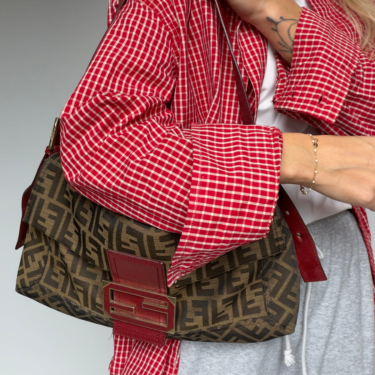 Fendi Zucca Mamma Forever Flap Bag