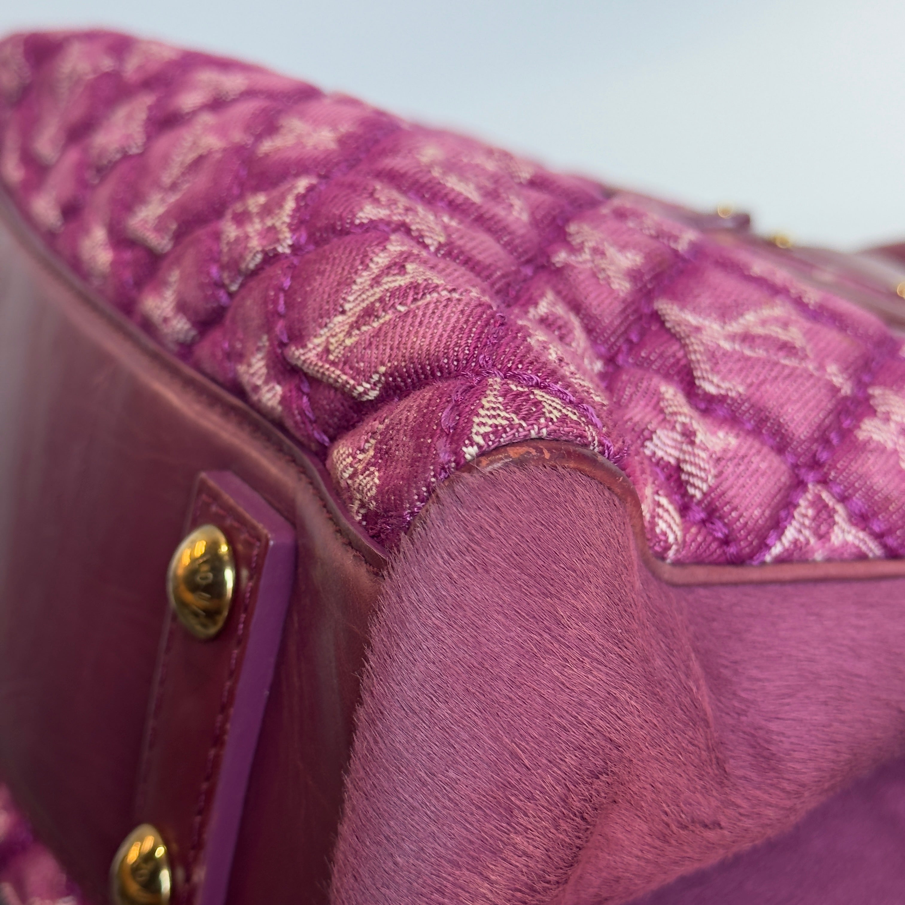 Limited Edition Louis Vuitton Pink Denim Linda Bag