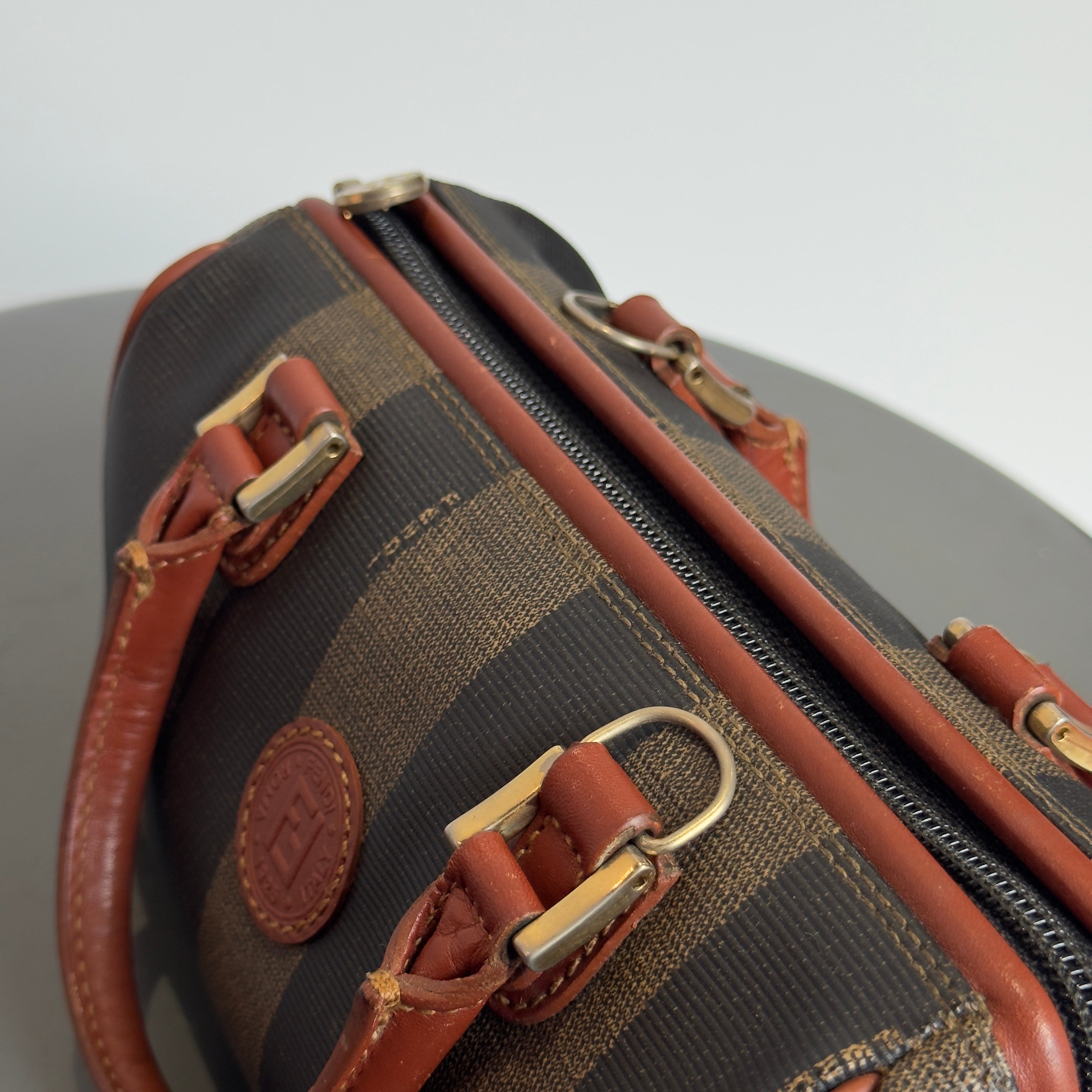 Fendi Pequin Boston Bag Mini