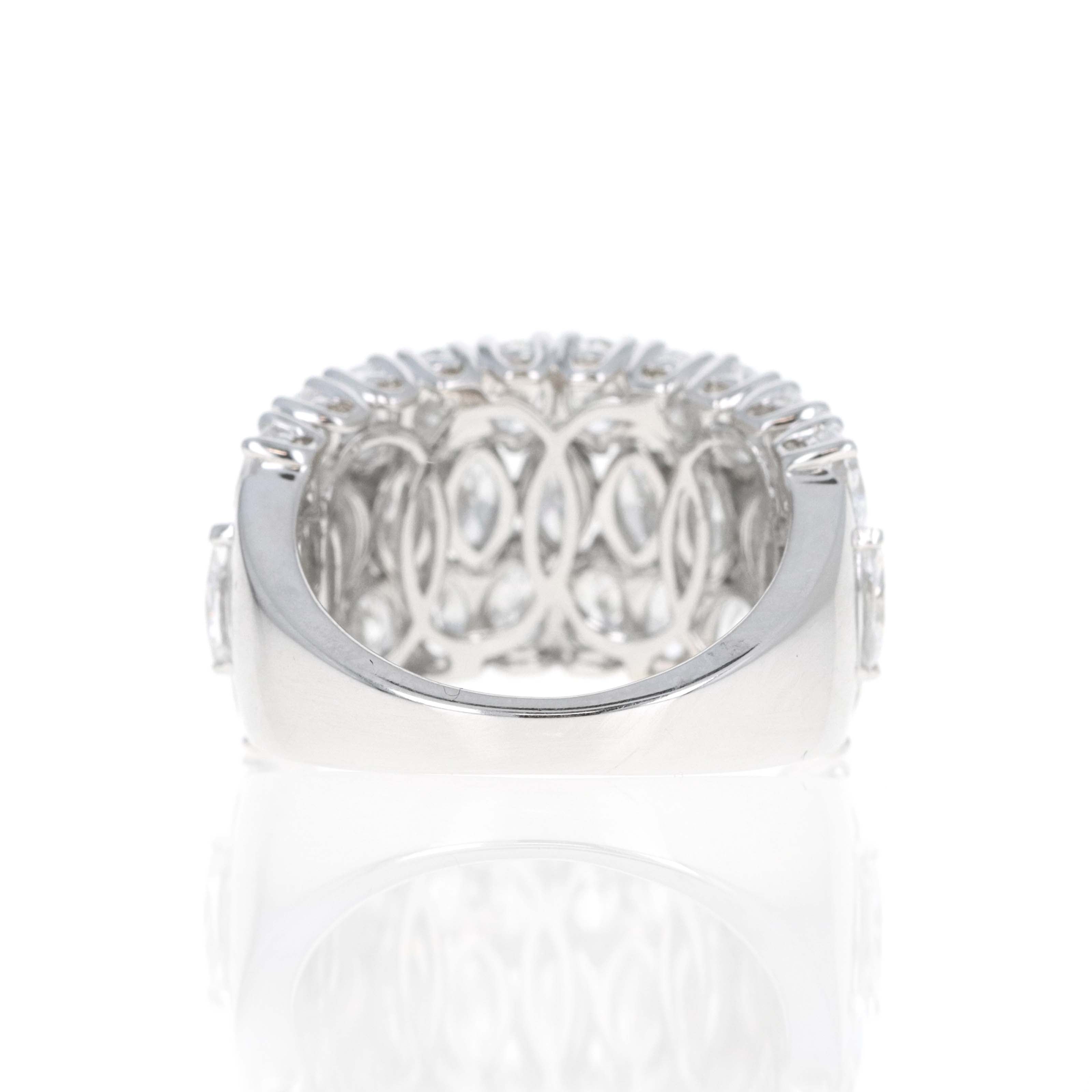 Lab Grown 4 Carat Diamond Pear Marquise Pave Band - Queen May