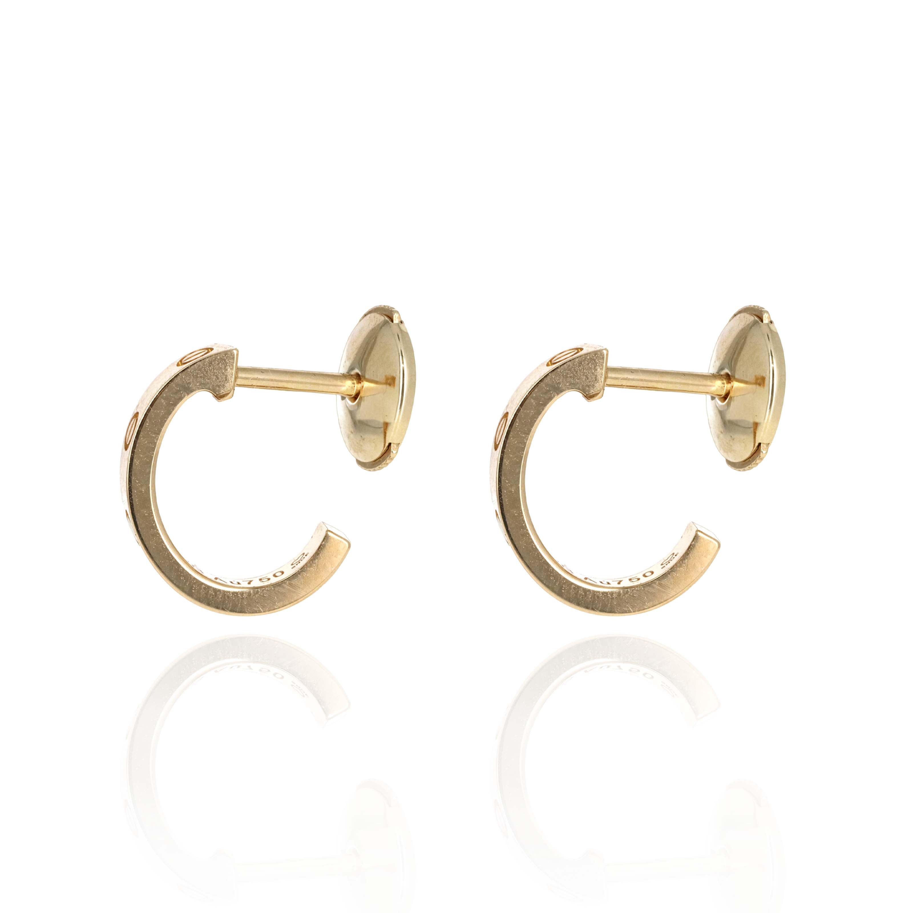 Cartier Love Hoop Earrings Small - Queen May