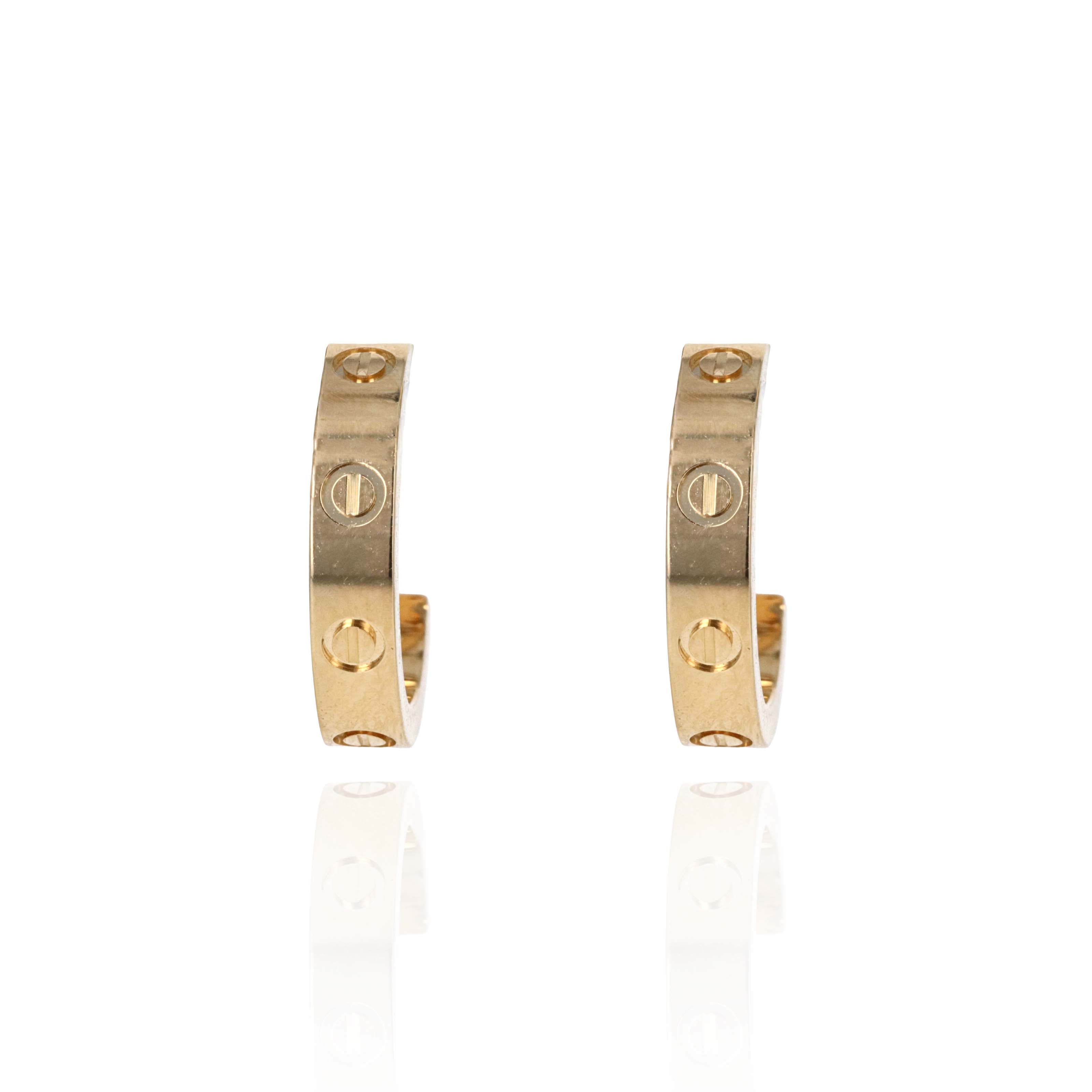 Cartier Love Hoop Earrings Small - Queen May