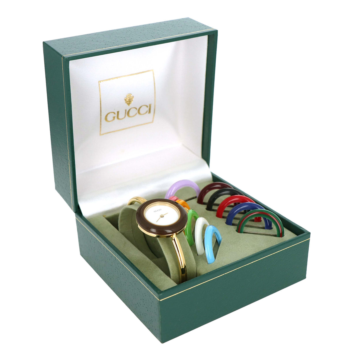 Vintage Gucci Interchangeable Bezel Bangle Watch