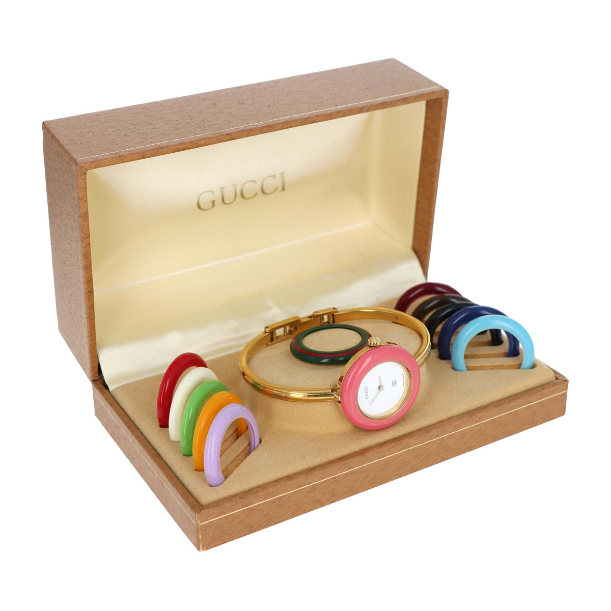 Vintage Gucci Interchangeable Bezel Bangle Watch