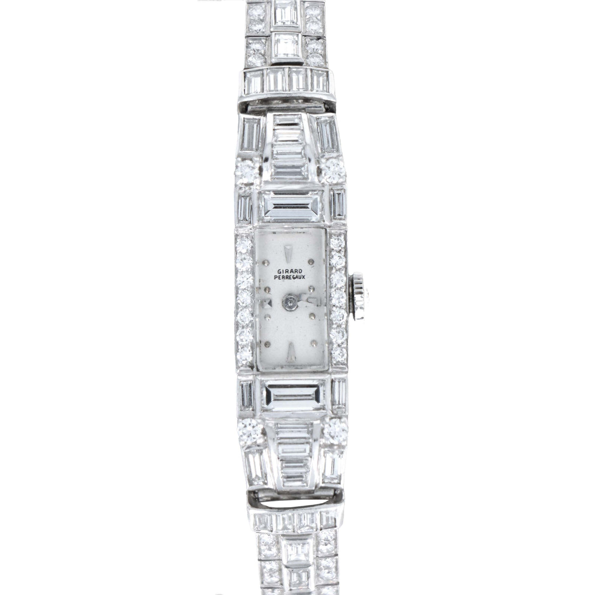 Girard Perregaux  Platinum Art Deco Ladies Diamond Cocktail Watch