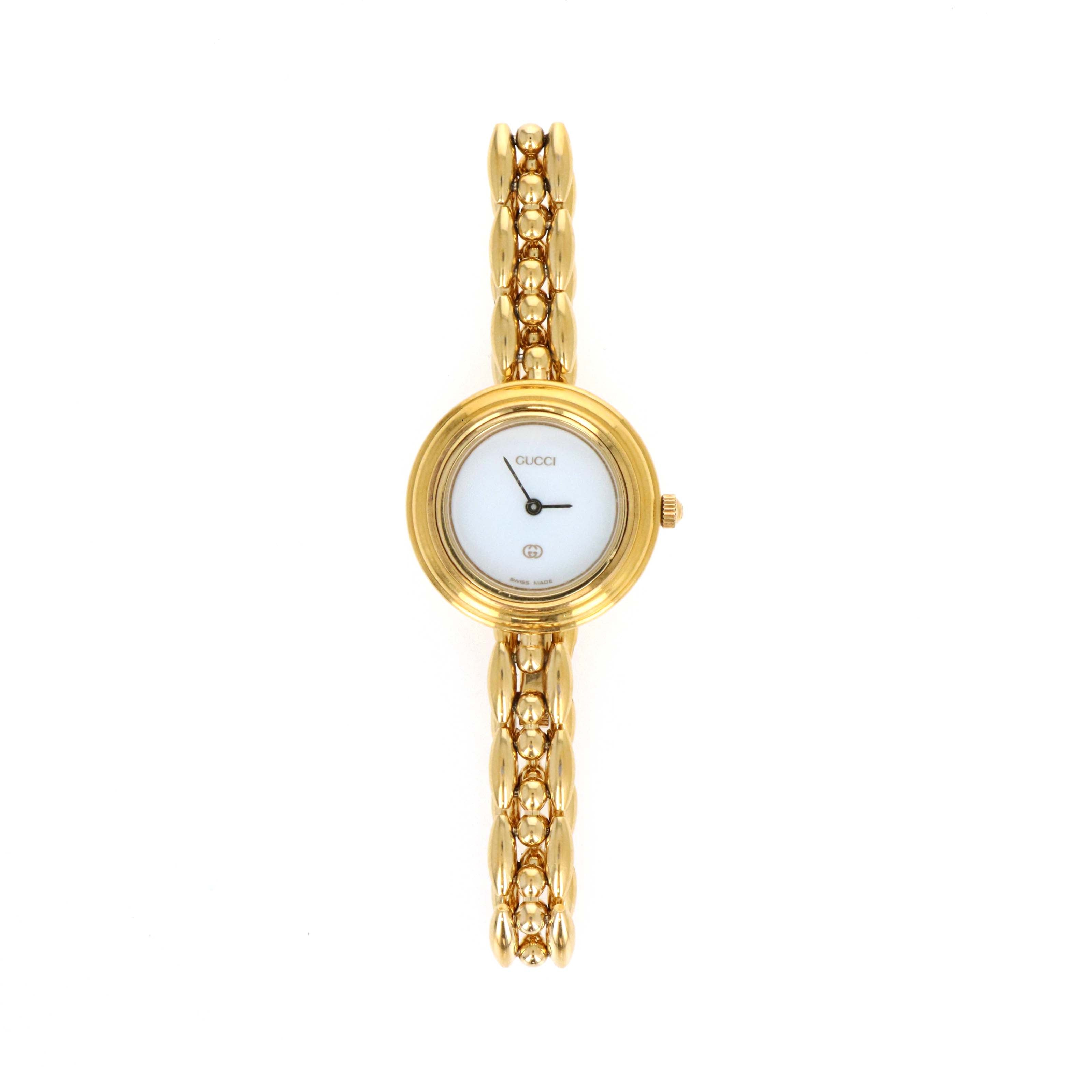 Vintage Gucci Interchangeable Bezel Watch Link Bracelet - Queen May