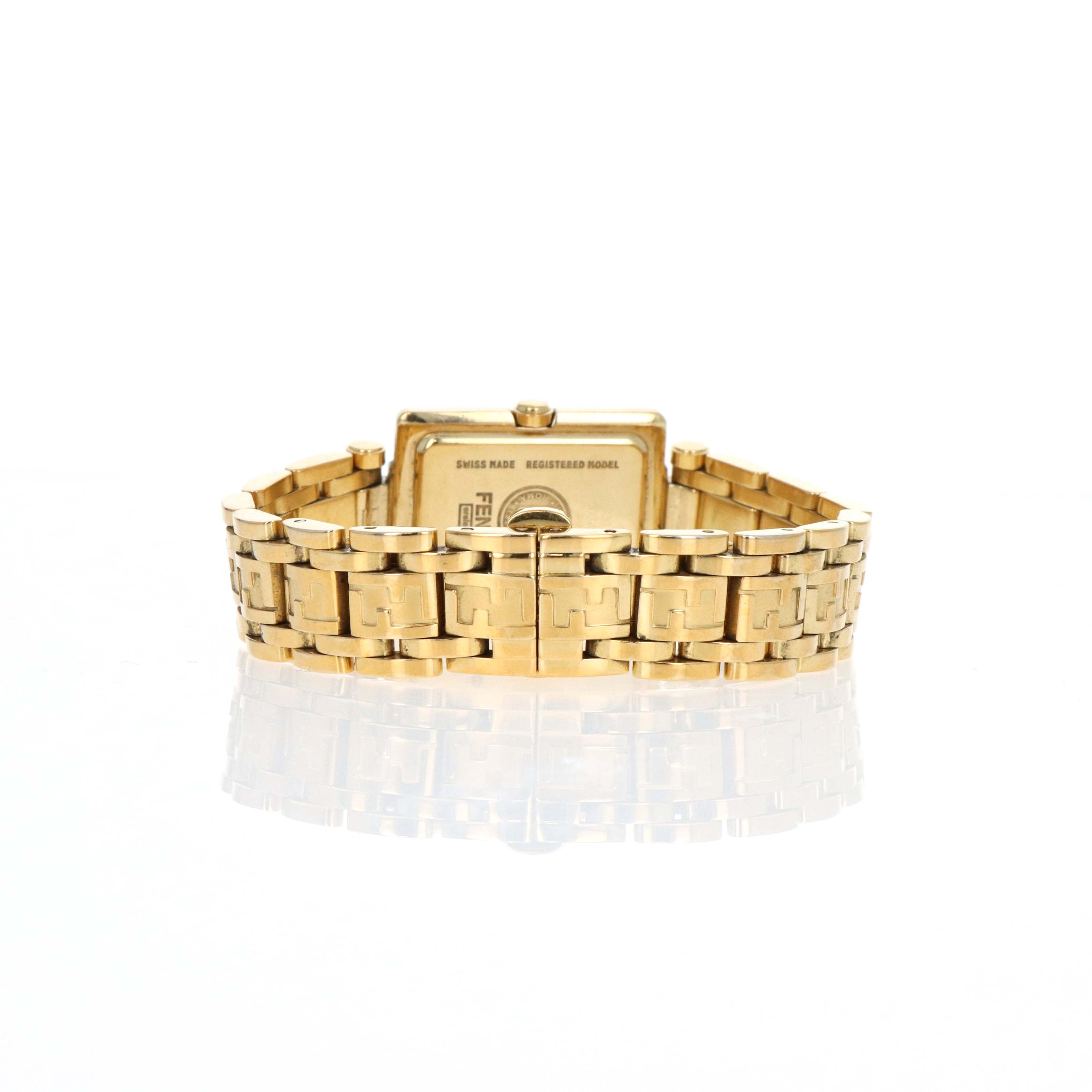 Vintage Fendi Orologi Gold-Plated Watch - Queen May