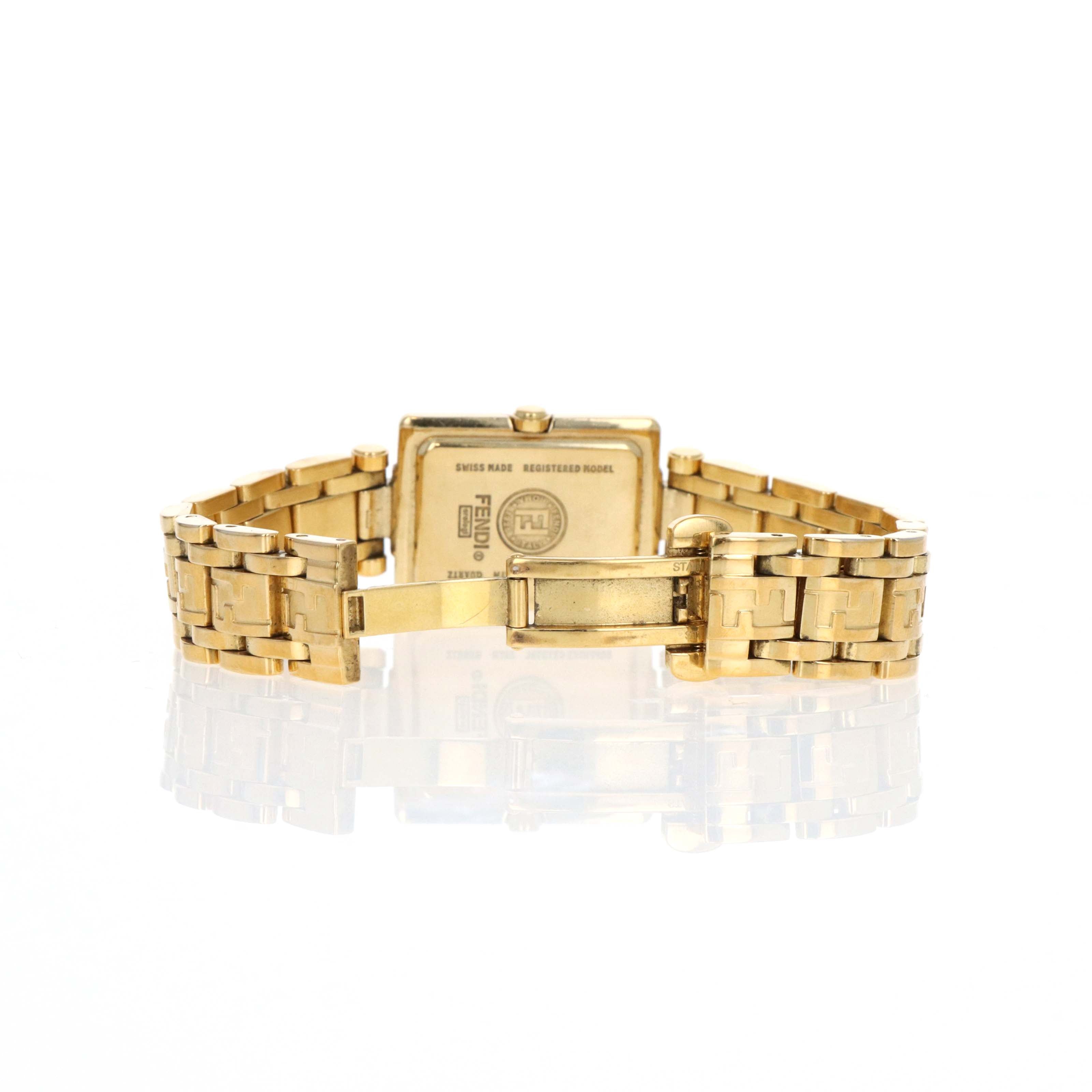 Vintage Fendi Orologi Gold-Plated Watch - Queen May