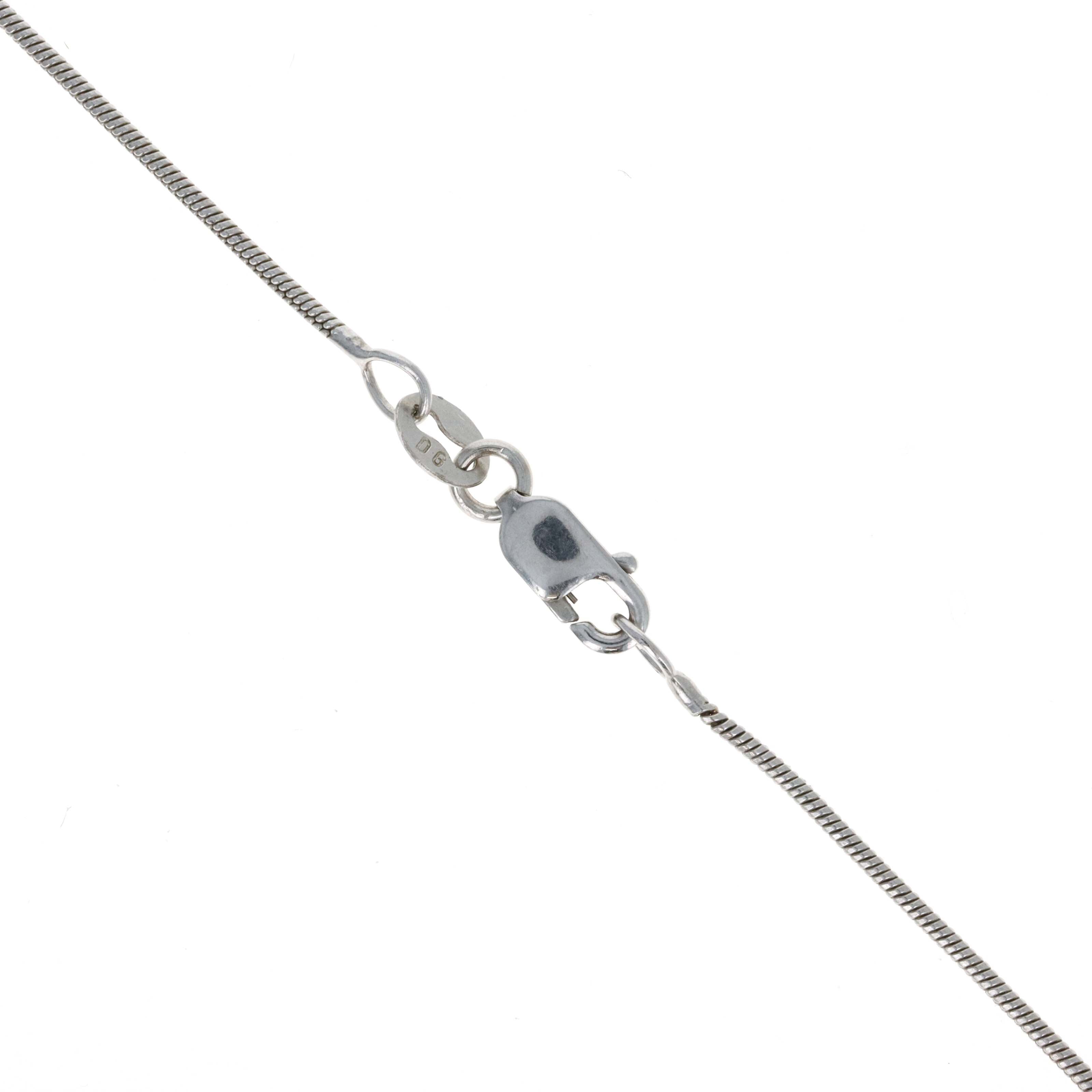 14K White Gold 0.35 Carat Oval Sapphire Diamond Halo Pendant Necklace - Queen May