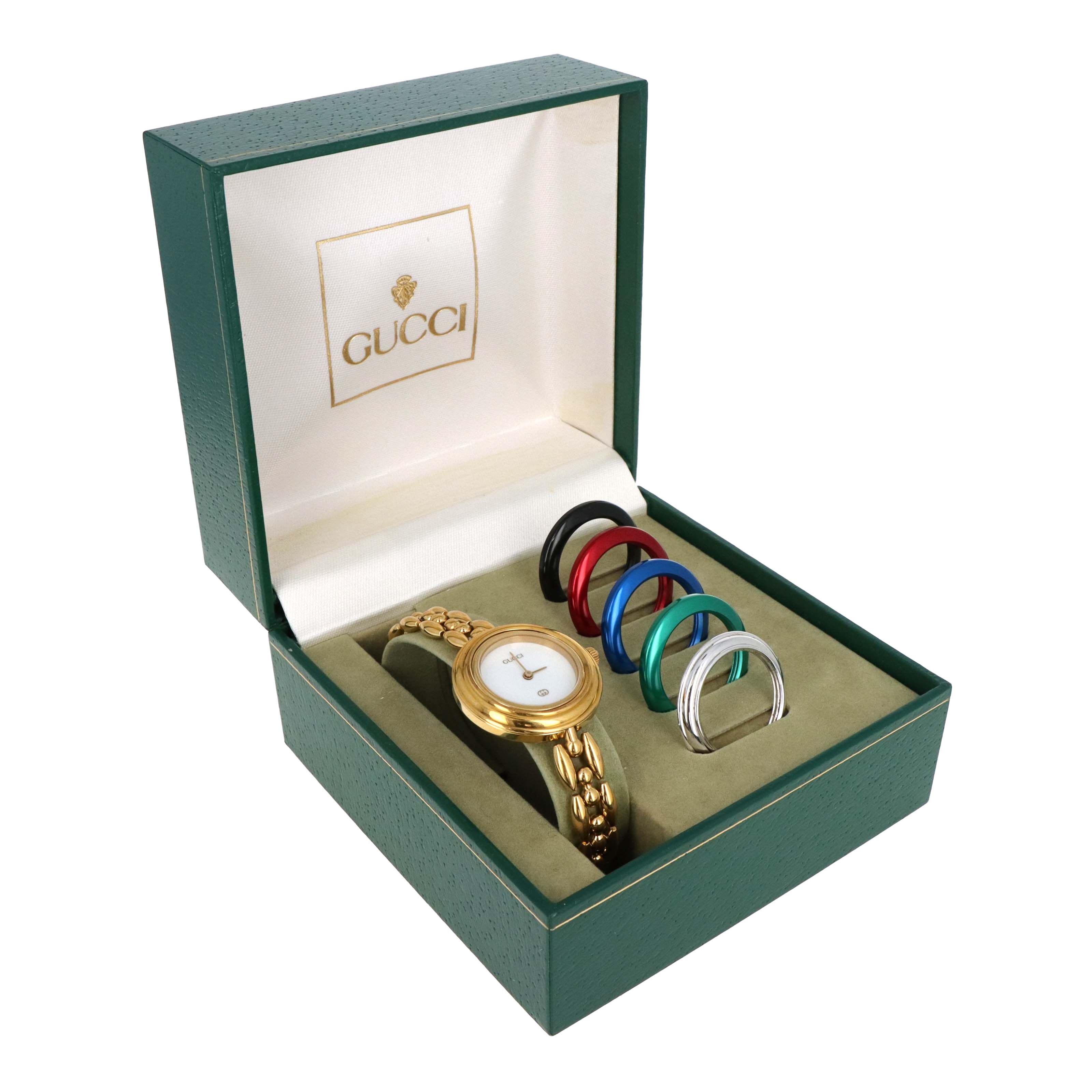 Vintage Gucci Interchangeable Bezel Watch Link Bracelet - Queen May