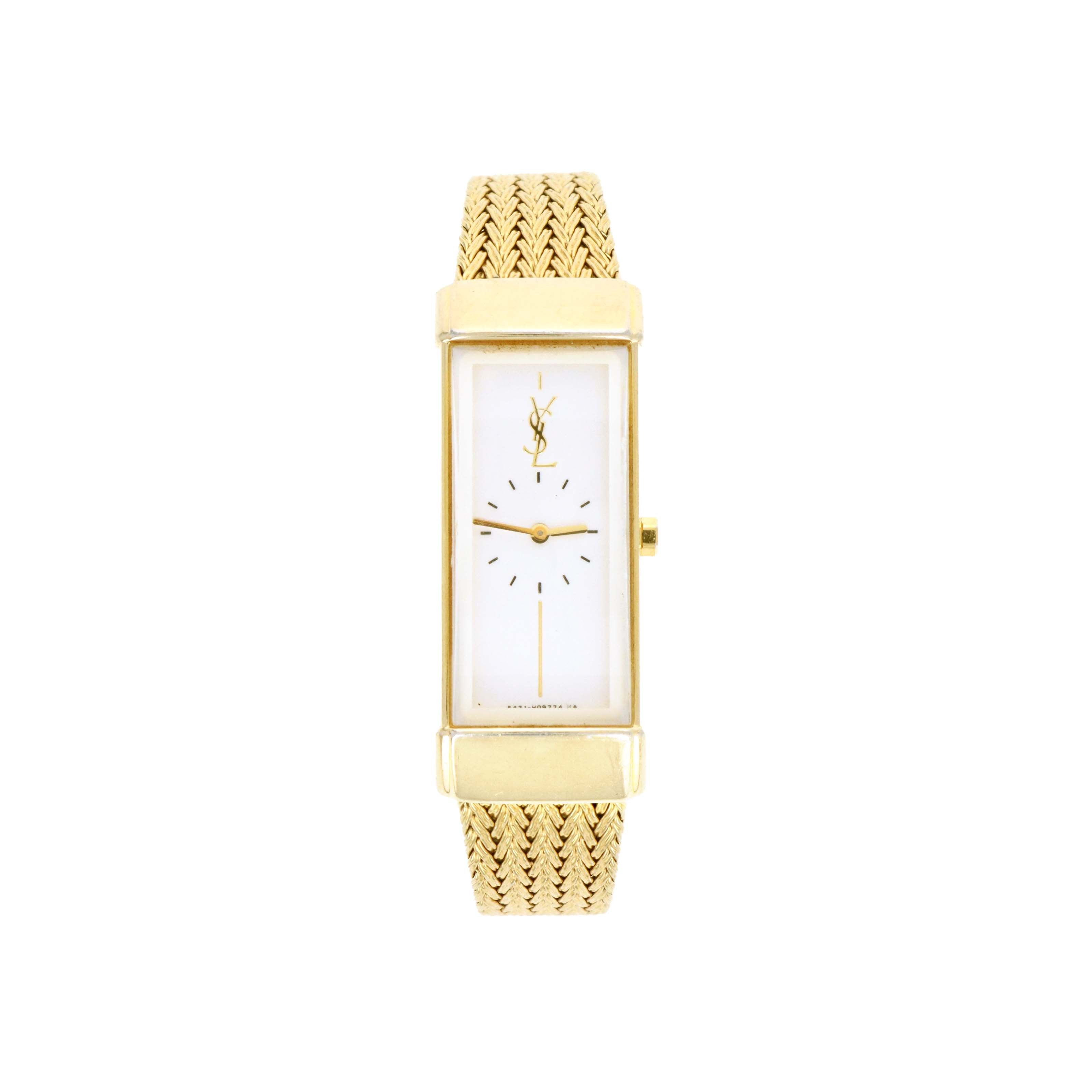Rare Vintage Yves Saint Laurent Ladies Watch Gold Tone - Queen May