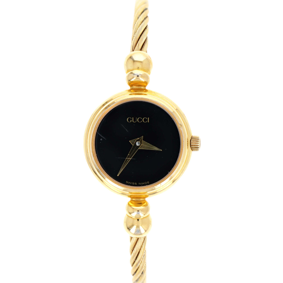 Gucci 2700L Flexible Bangle Watch Black Dial