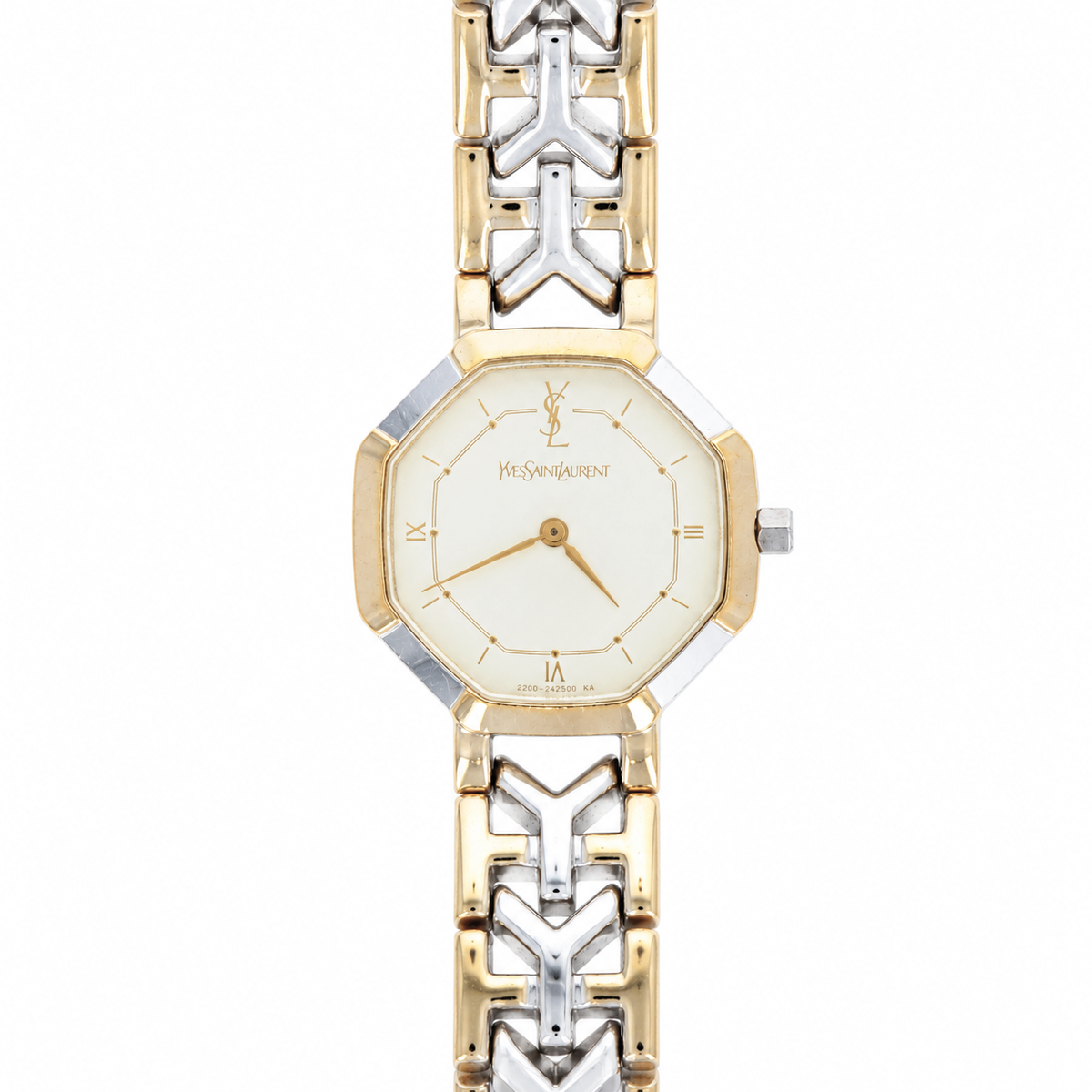 Yves Saint Laurent Octagon Two Tone Watch