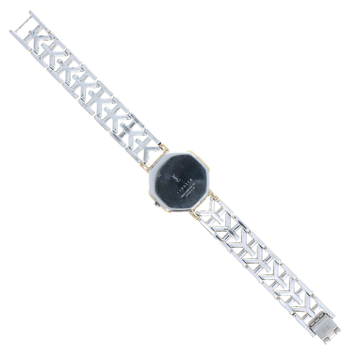 Yves Saint Laurent Octagon Two Tone Watch Large