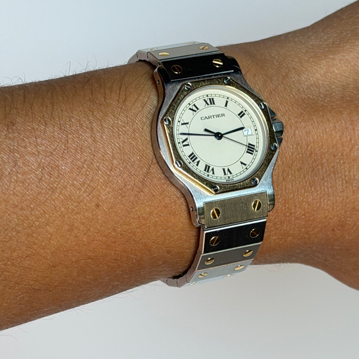 Cartier Octagon Two Tone Watch