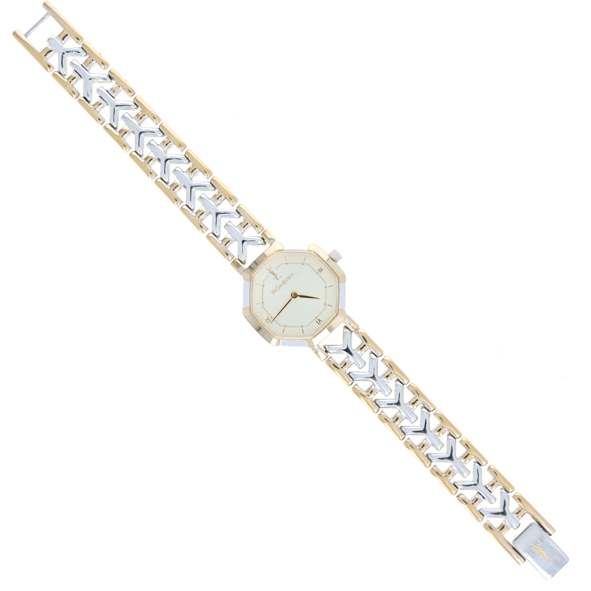 Yves Saint Laurent Octagon Two Tone Watch