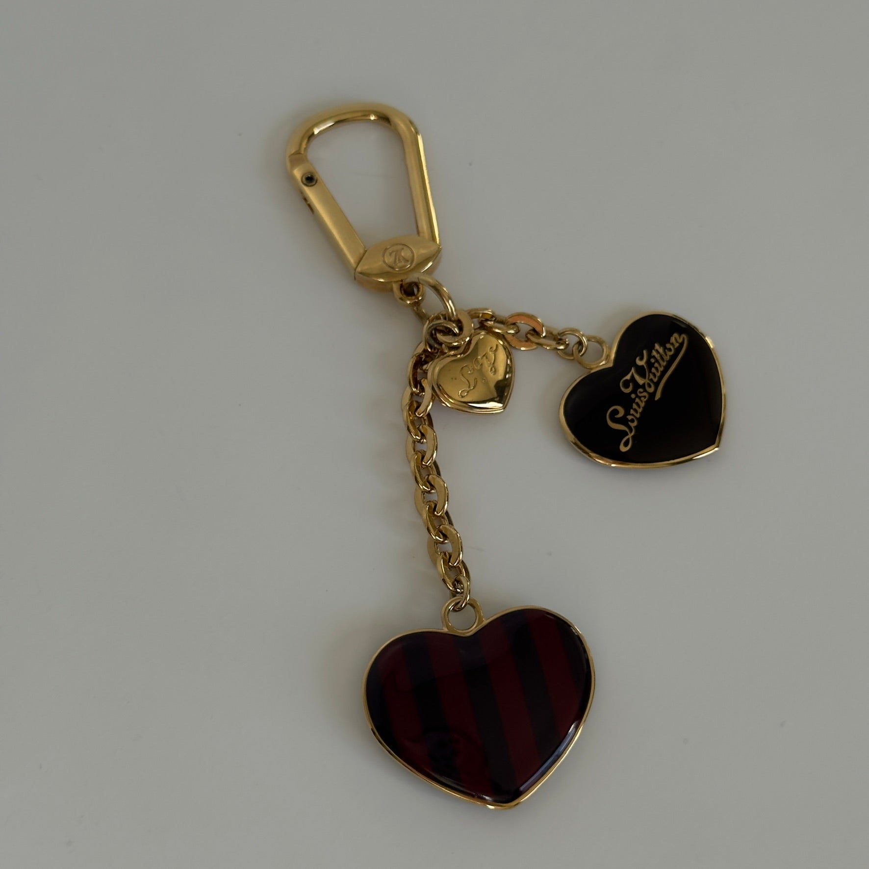 Louis Vuitton Pomme D'Amour Rayures Coeur Heart Bag Charm - Queen May