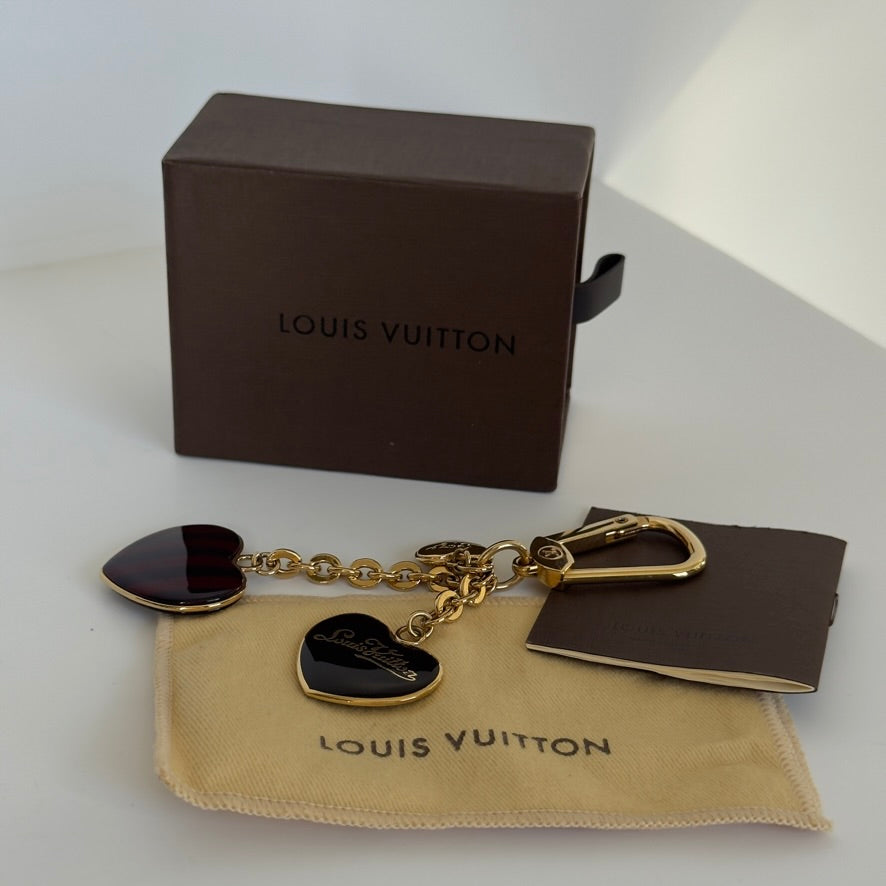 Louis Vuitton Pomme D'Amour Rayures Coeur Heart Bag Charm - Queen May