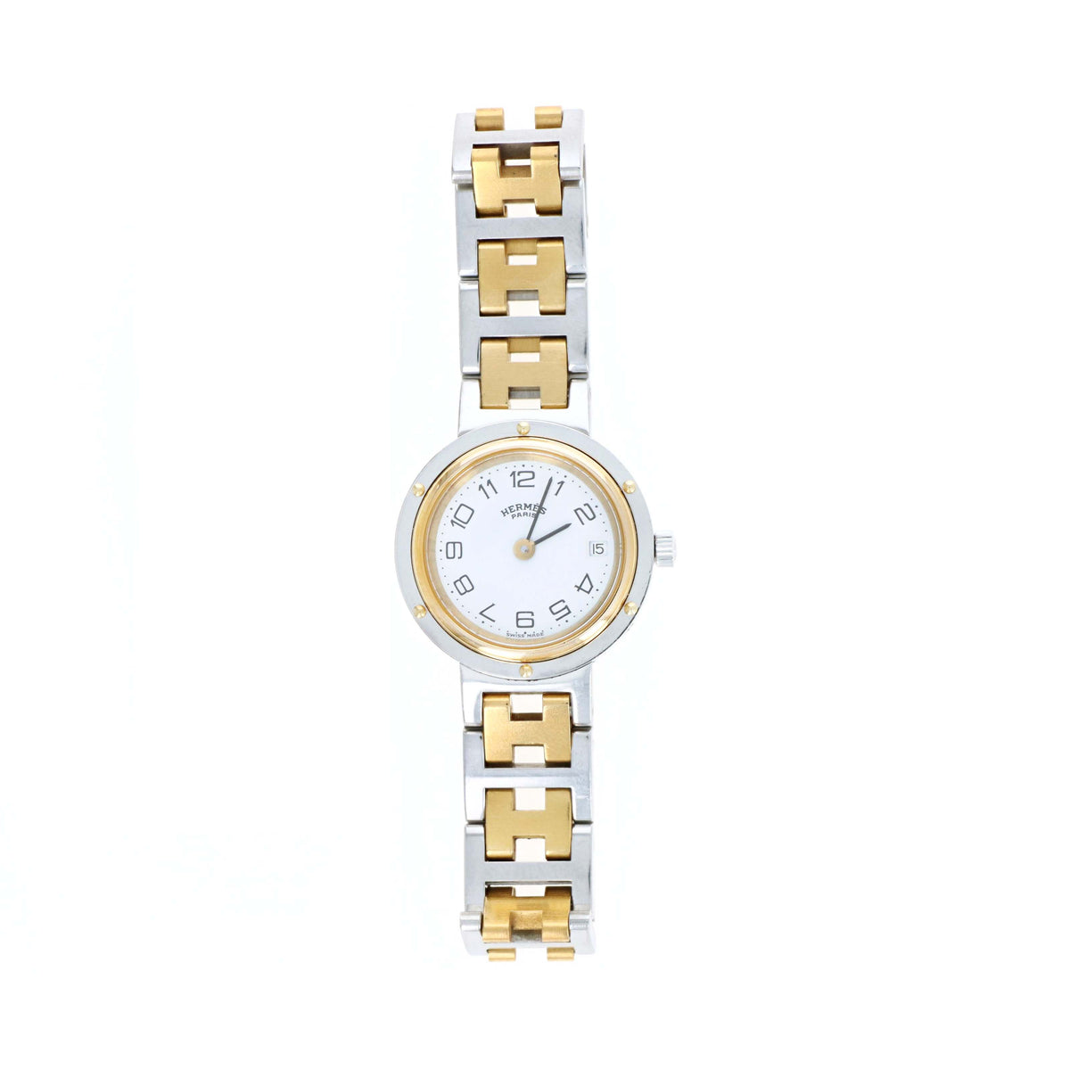 Hermes Clipper Watch Two Tone