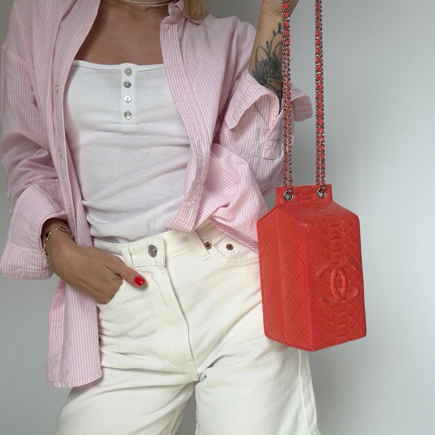 Chanel Python Milk Carton Bag Fall 2014 - Queen May