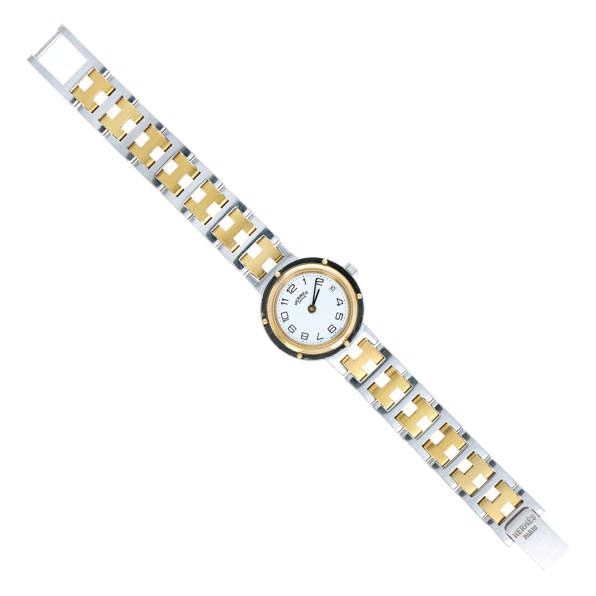 Hermes Clipper Watch Two Tone
