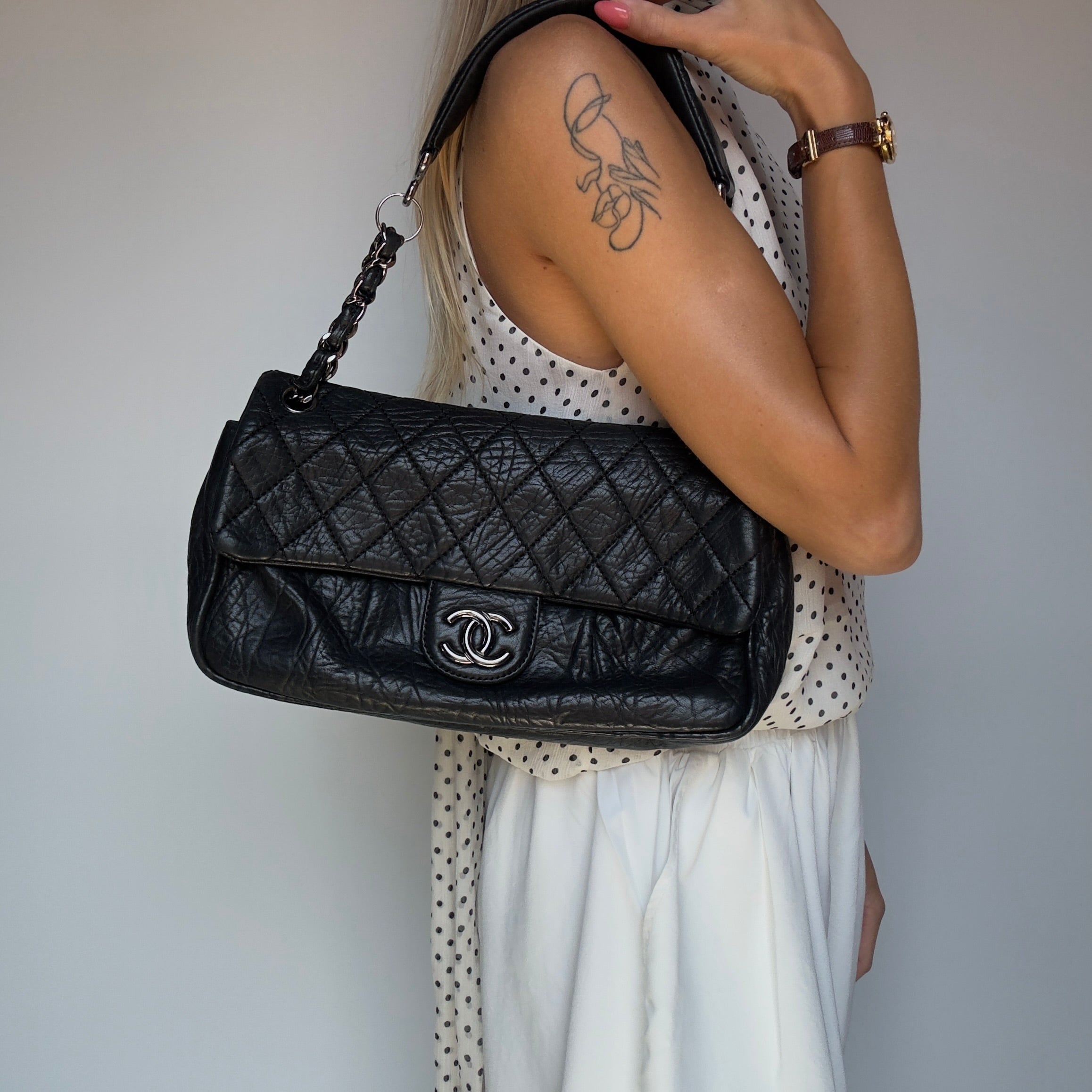 Chanel Lady Braid Flap Bag Black