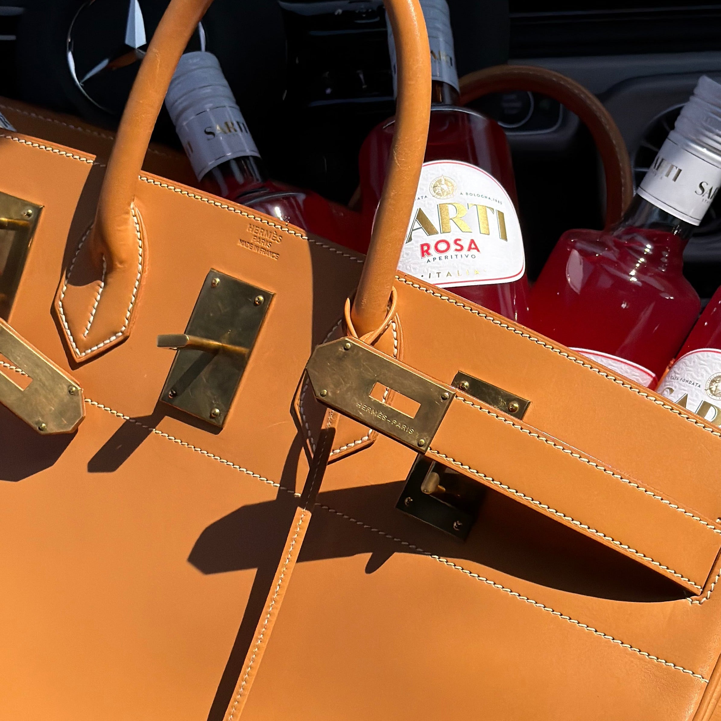 Hermes Haut A Courroies HAC 50 Birkin Vache Nautural Gold Hardware 1998
