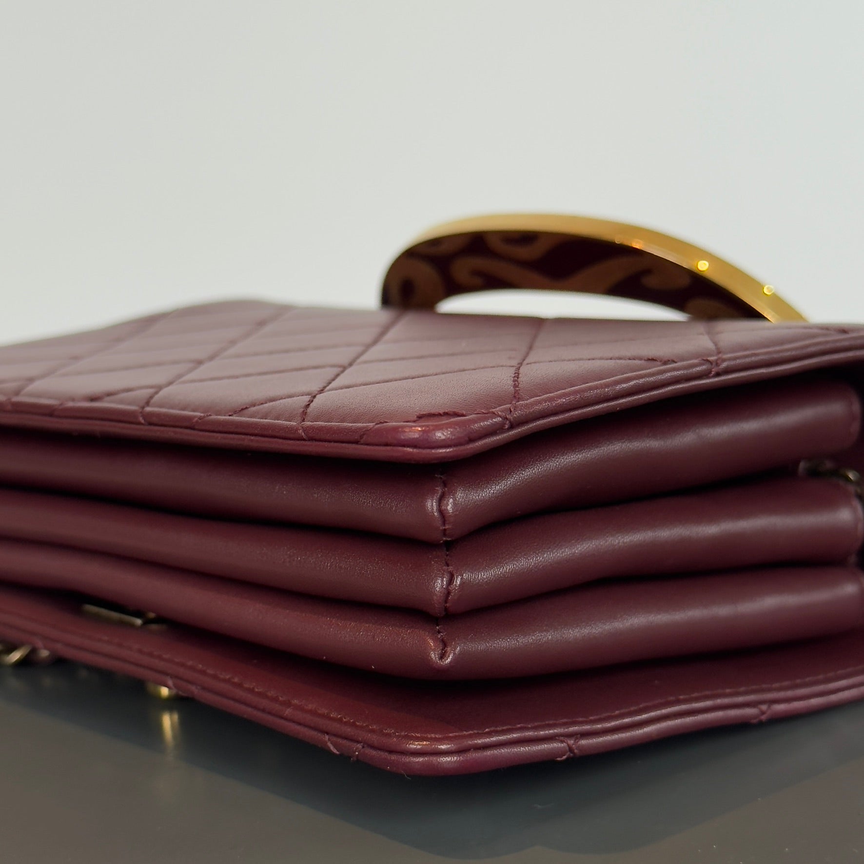 Chanel Art Nouvelle Small Flap Bag Burgundy - Queen May