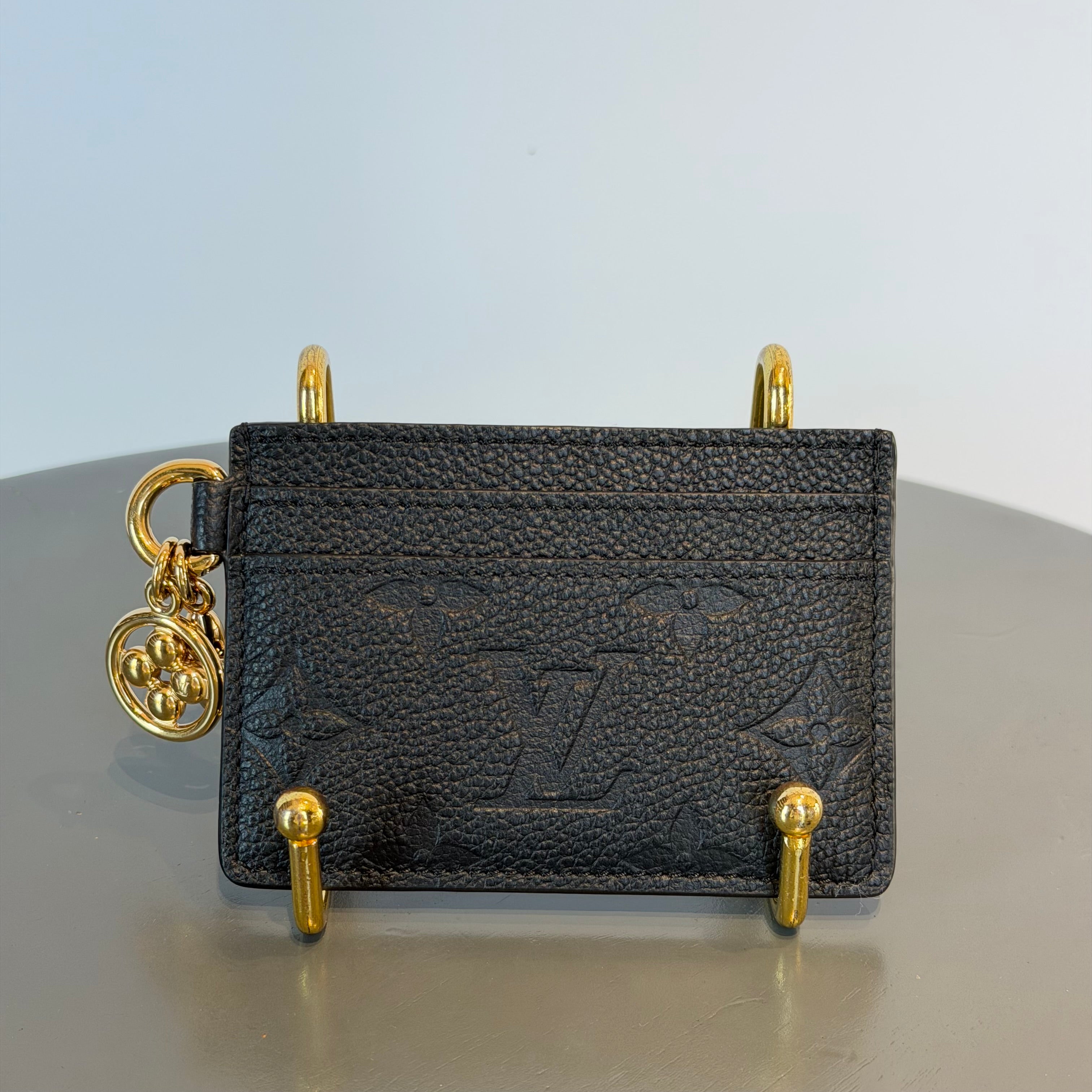 Louis Vuitton Empreinte Charms Card Holder Black - Queen May