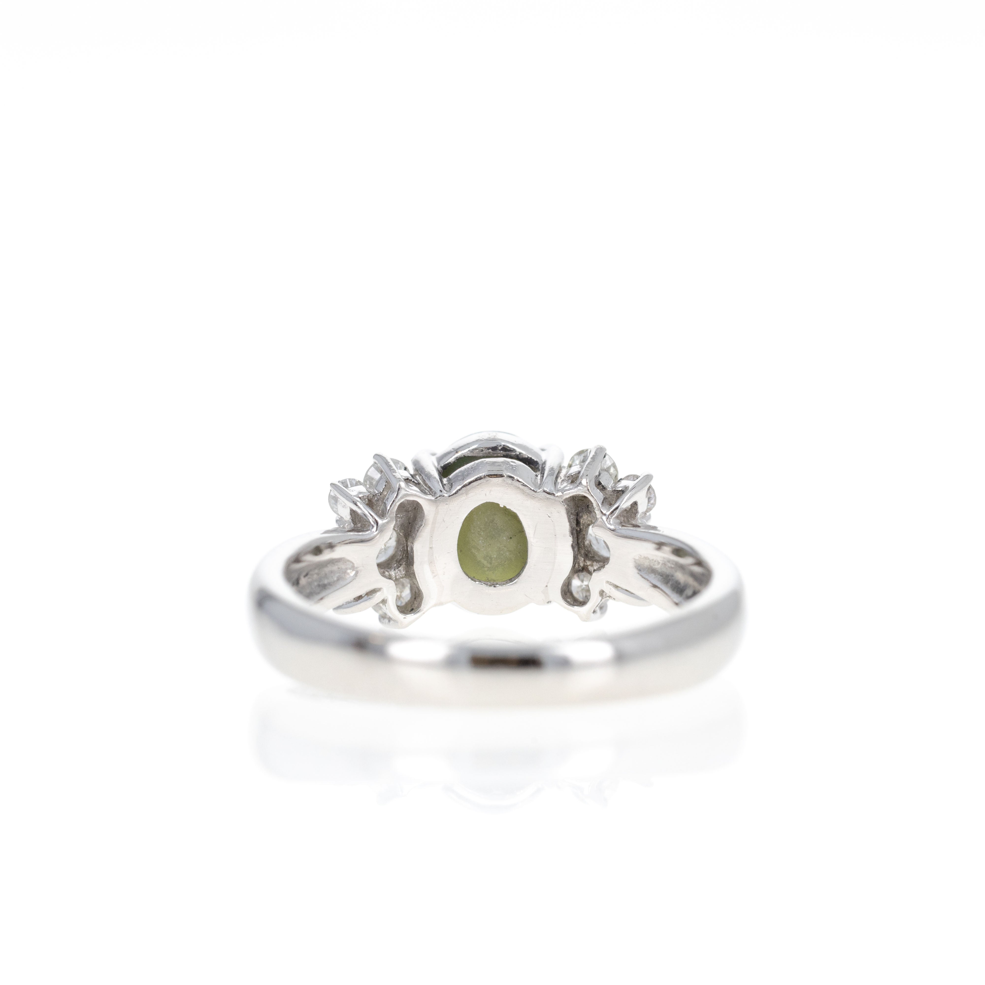 Platinum 1.90 Carat Cats Eye Chrysoberyl Diamond Ring - Queen May