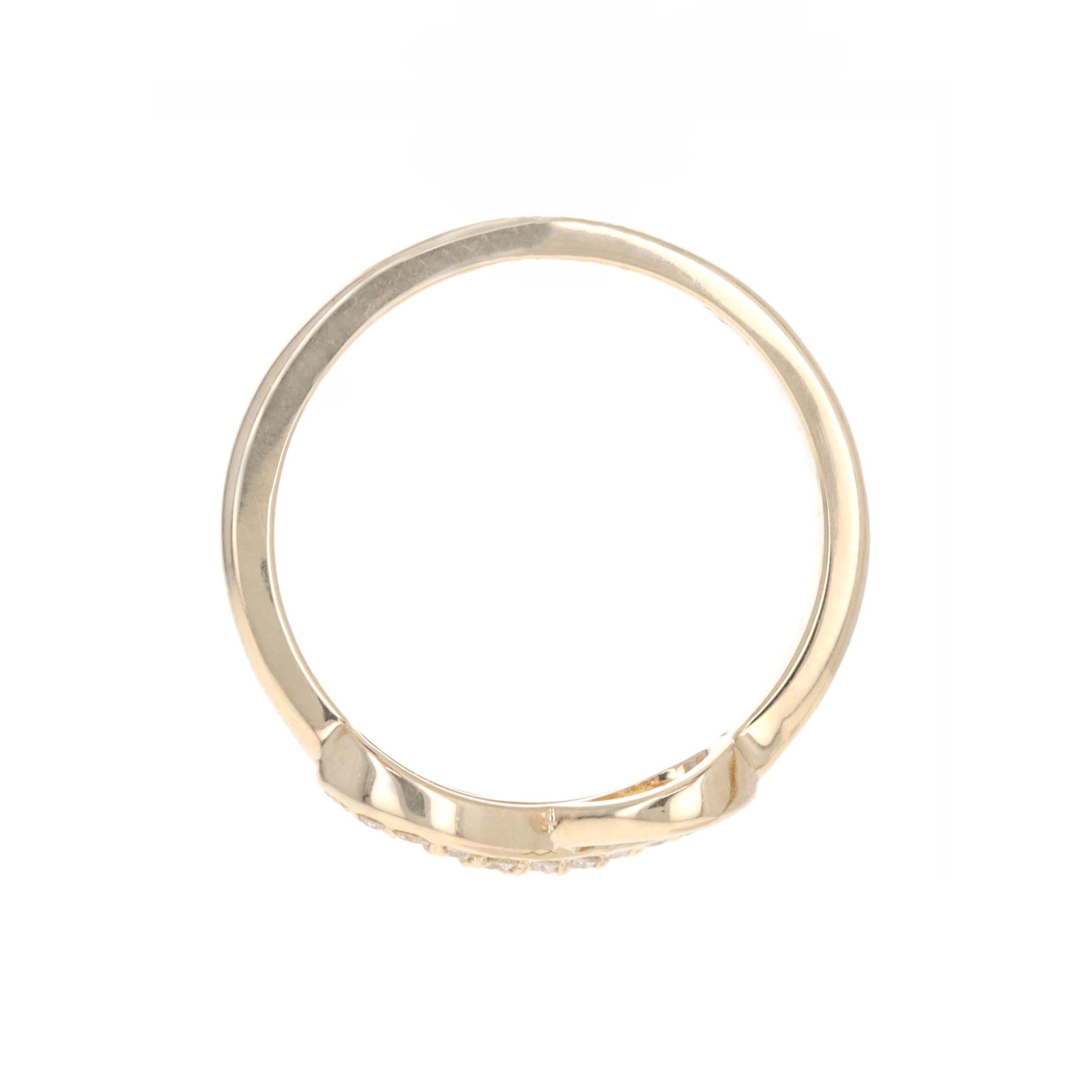 14K Yellow Gold Diamond Infinity Ring - Queen May