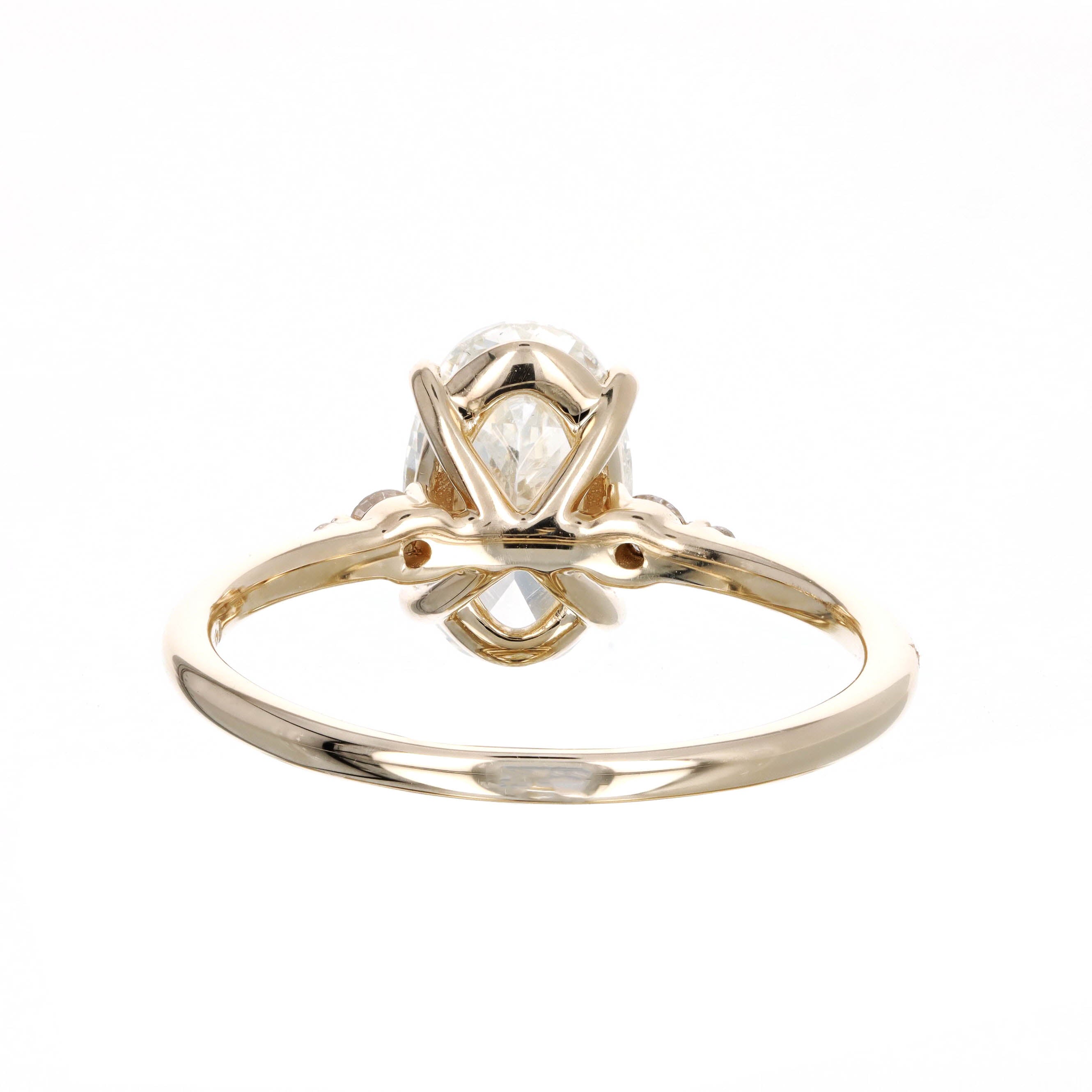 1.58 Carat Oval Diamond Engagement Ring in 14K Yellow Gold - Queen May