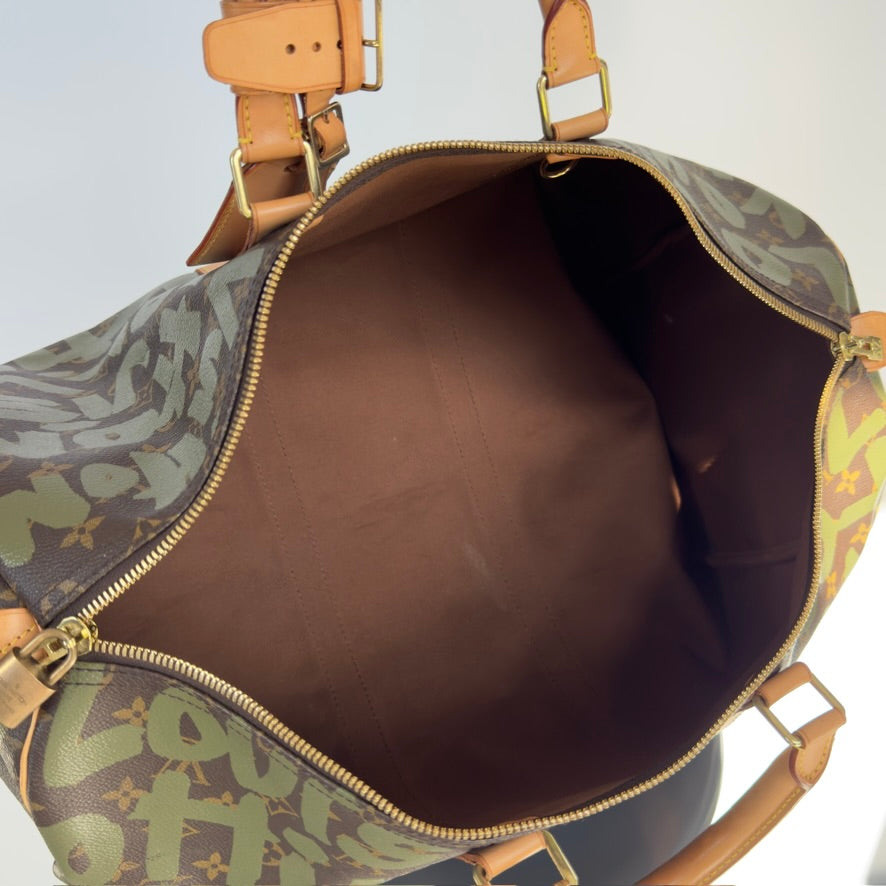 Louis Vuitton Stephen Sprouse Monogram Graffiti Keepall 50 Dark Green - Queen May
