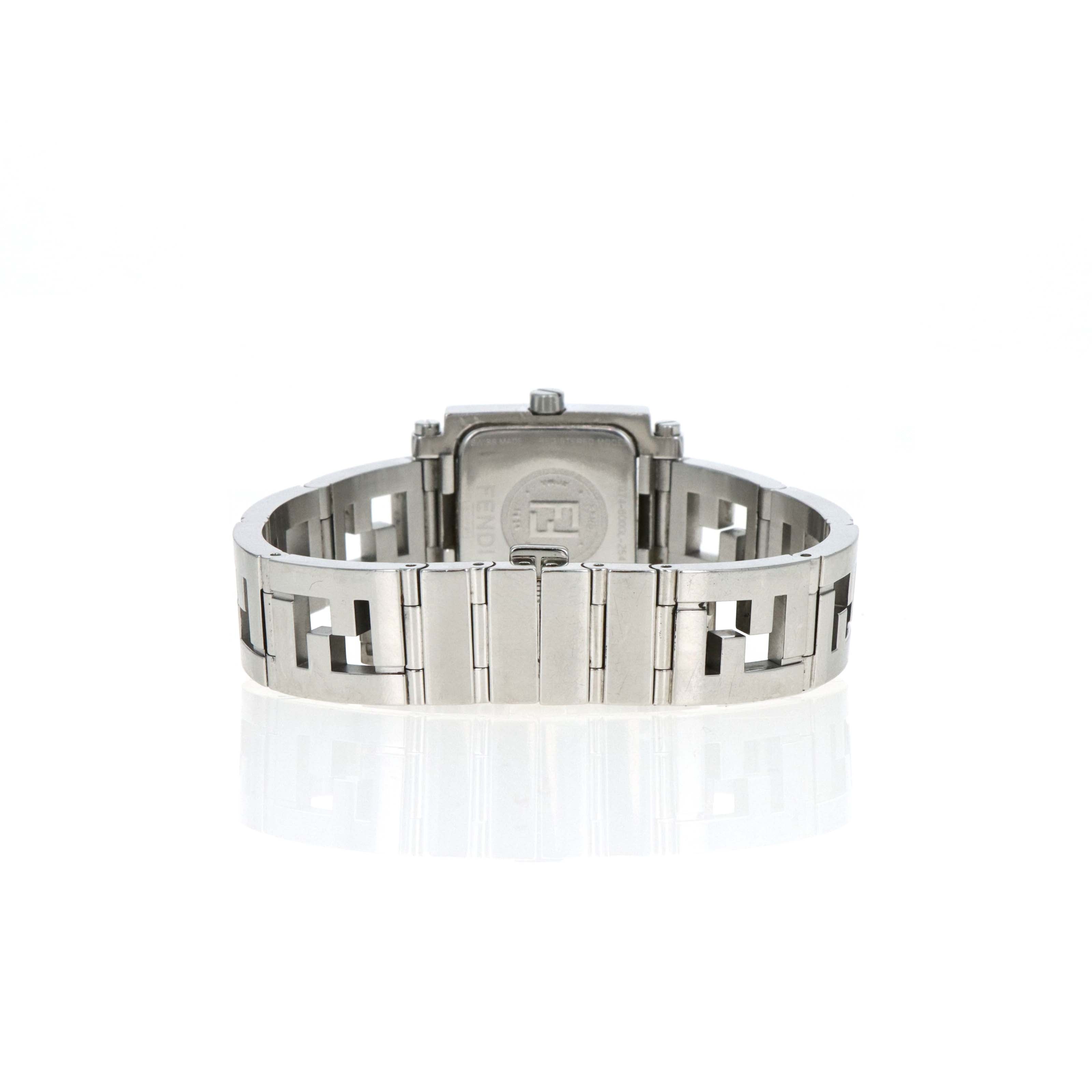 Fendi 6000L Quadro Stainless Steel Quartz Movement Watch | QUEEN MAY