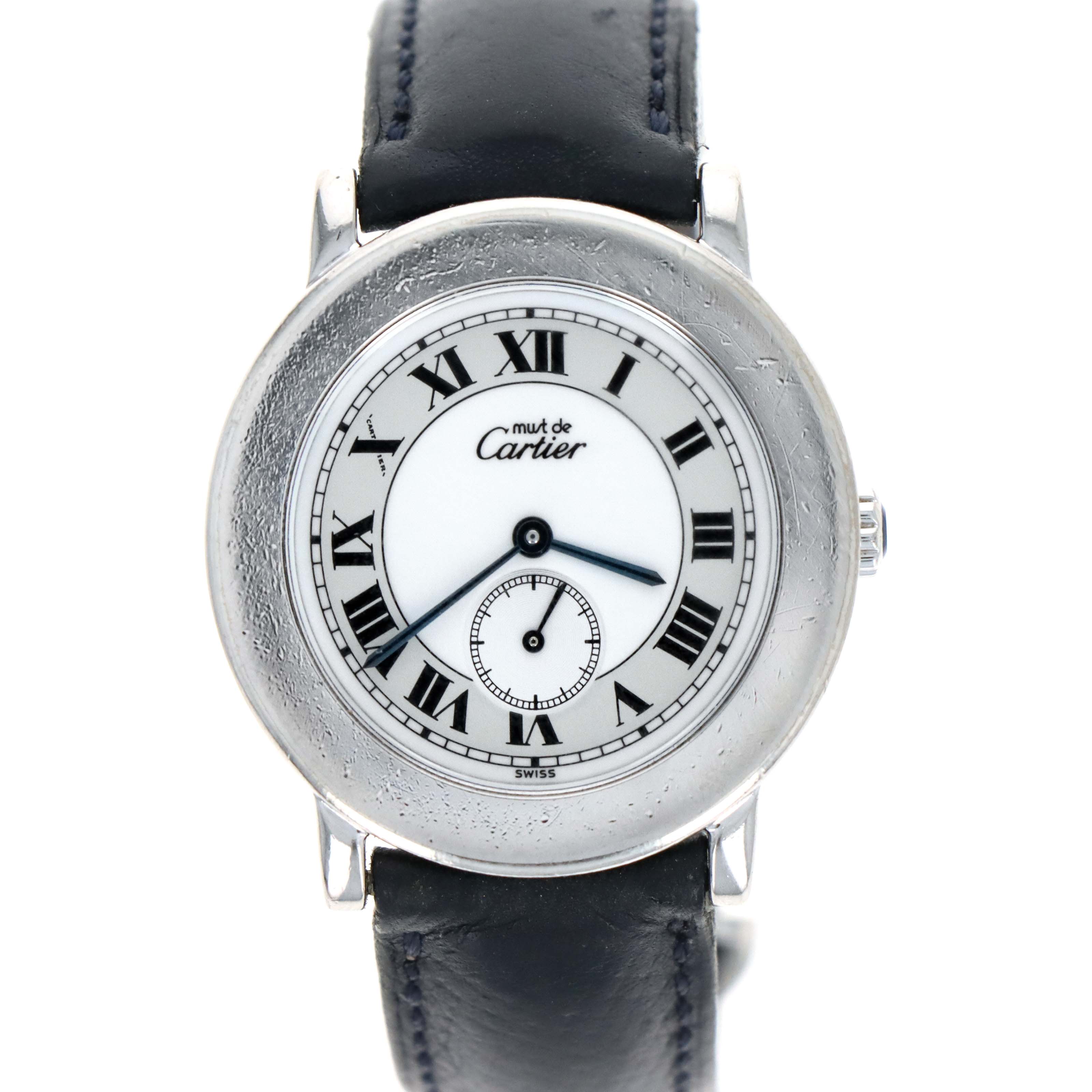 Cartier Must De Cartier Ronde Sterling Silver Quartz Watch 33MM Reference 1815 - Queen May