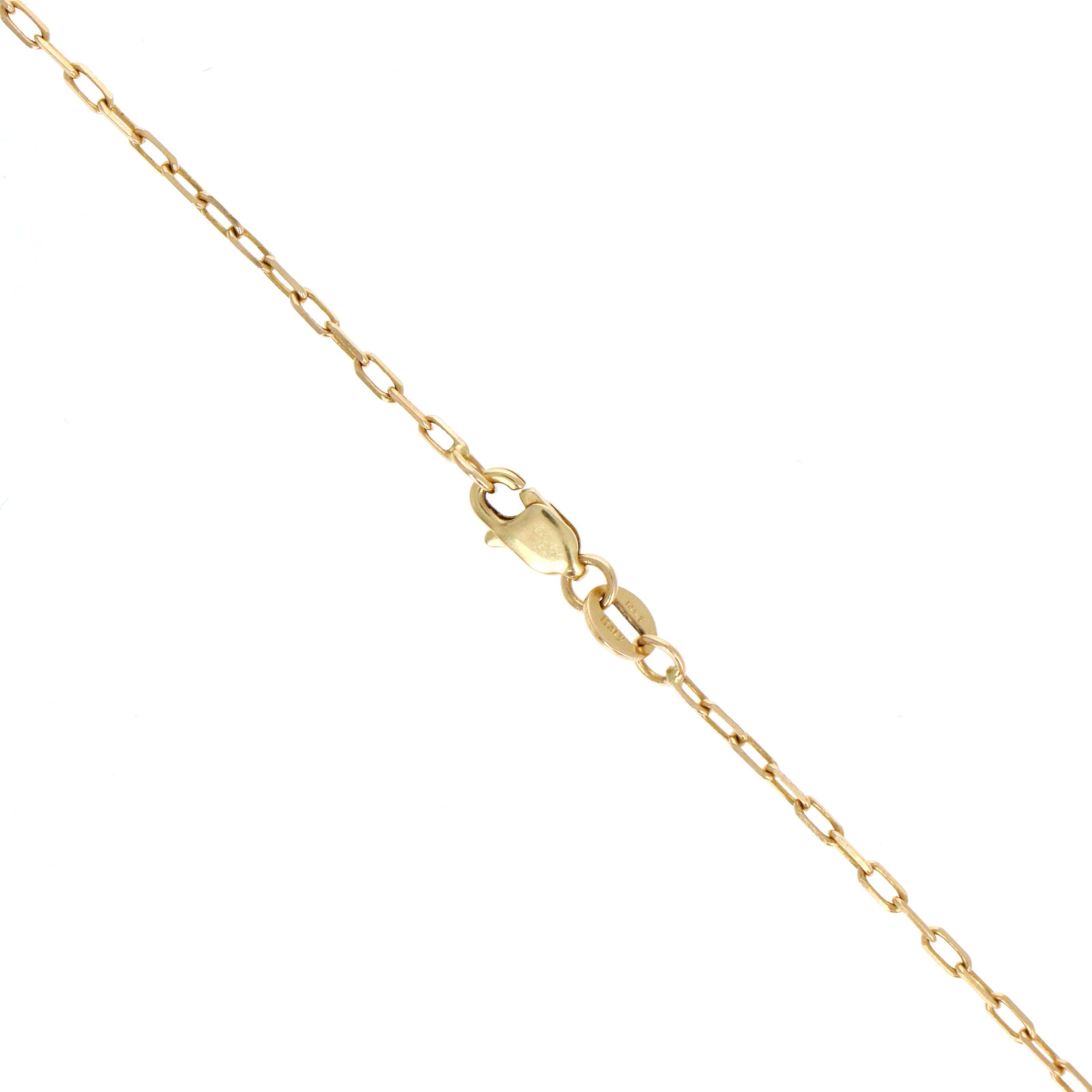 14k Yellow Gold Carnelian Intaglio "Lion & Tree" Pendant Necklace