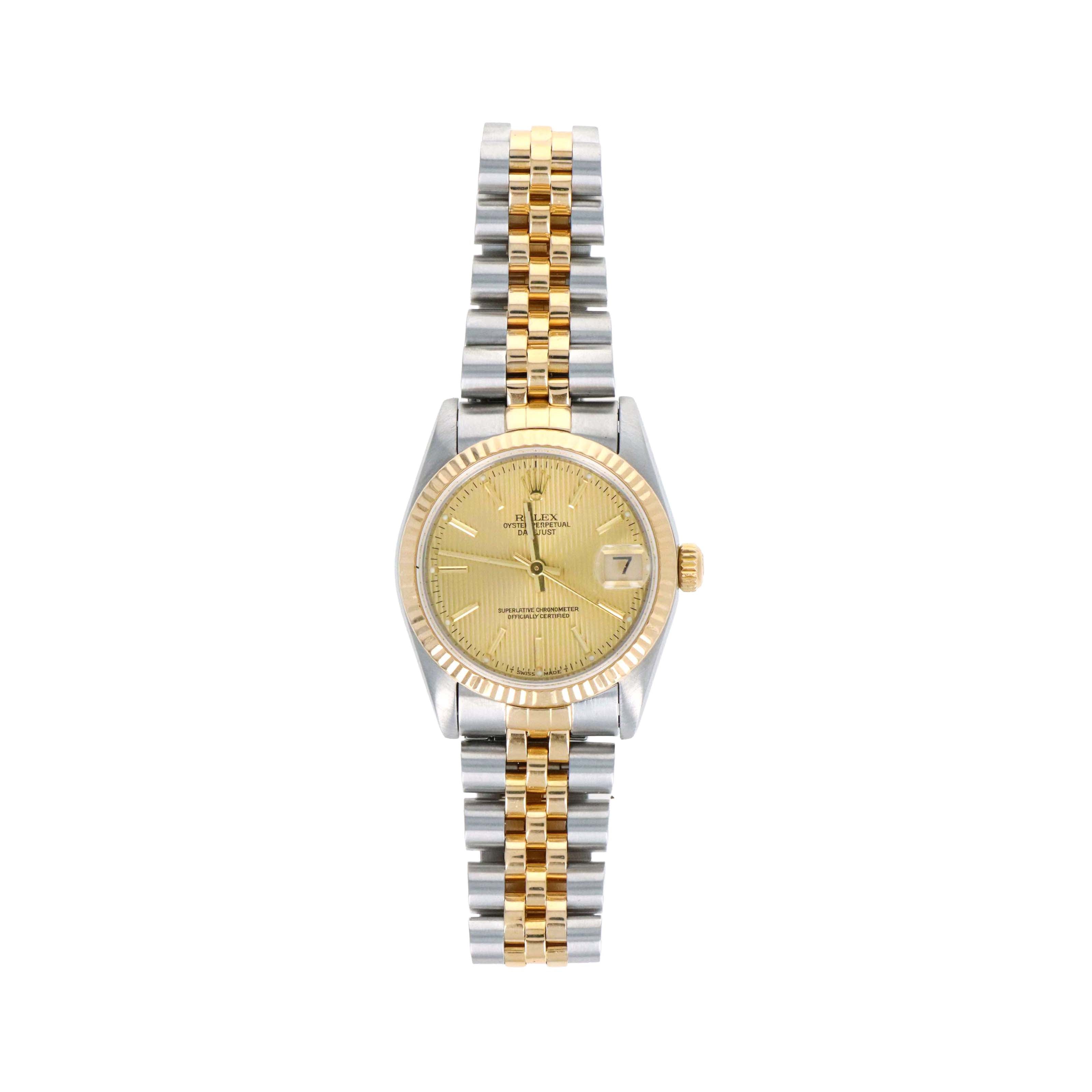 Rolex Datejust 31MM Model 68273 Two Tone Champagne Linen Dial - Queen May
