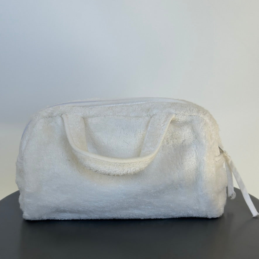 Christian Dior J'Adore Terry Cloth Mini Bowler Bag Blue - Queen May