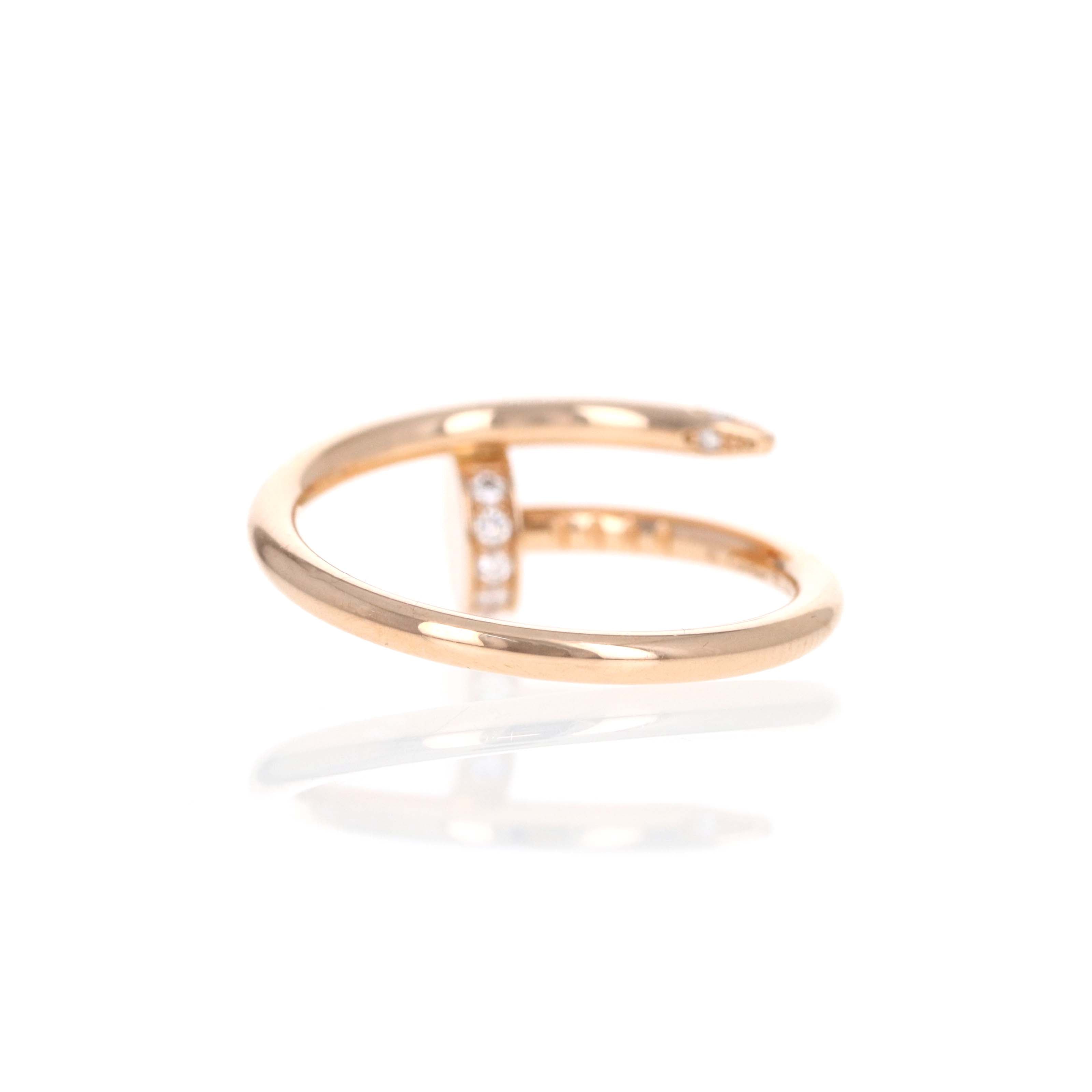 Cartier 18K Rose Gold Juste Un Clou Ring Small Model